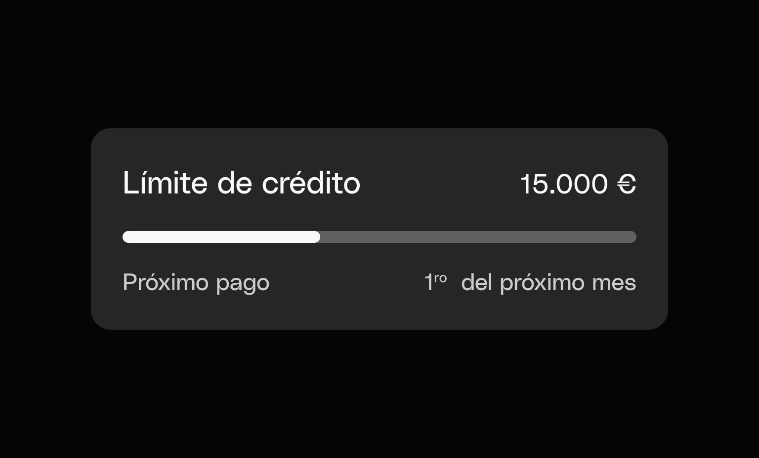 Tarjetas de interfaz web Bento Headline Tarjeta de débito