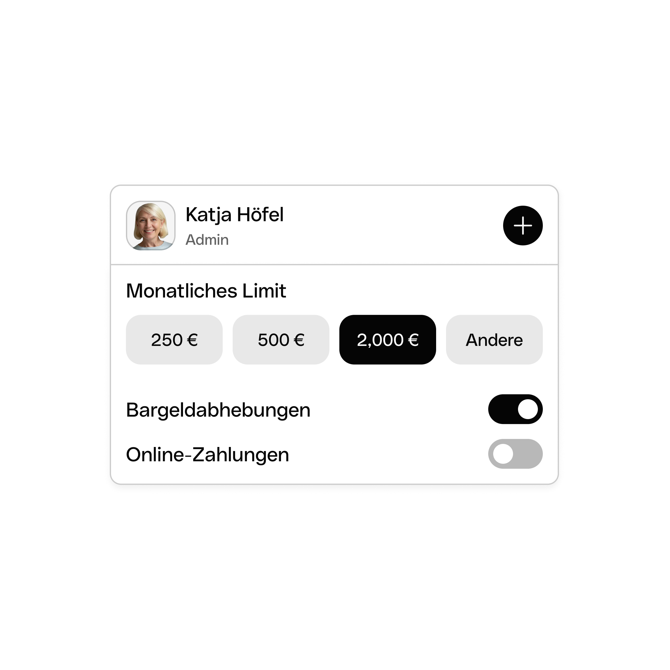 Ausgabenlimits-Karte