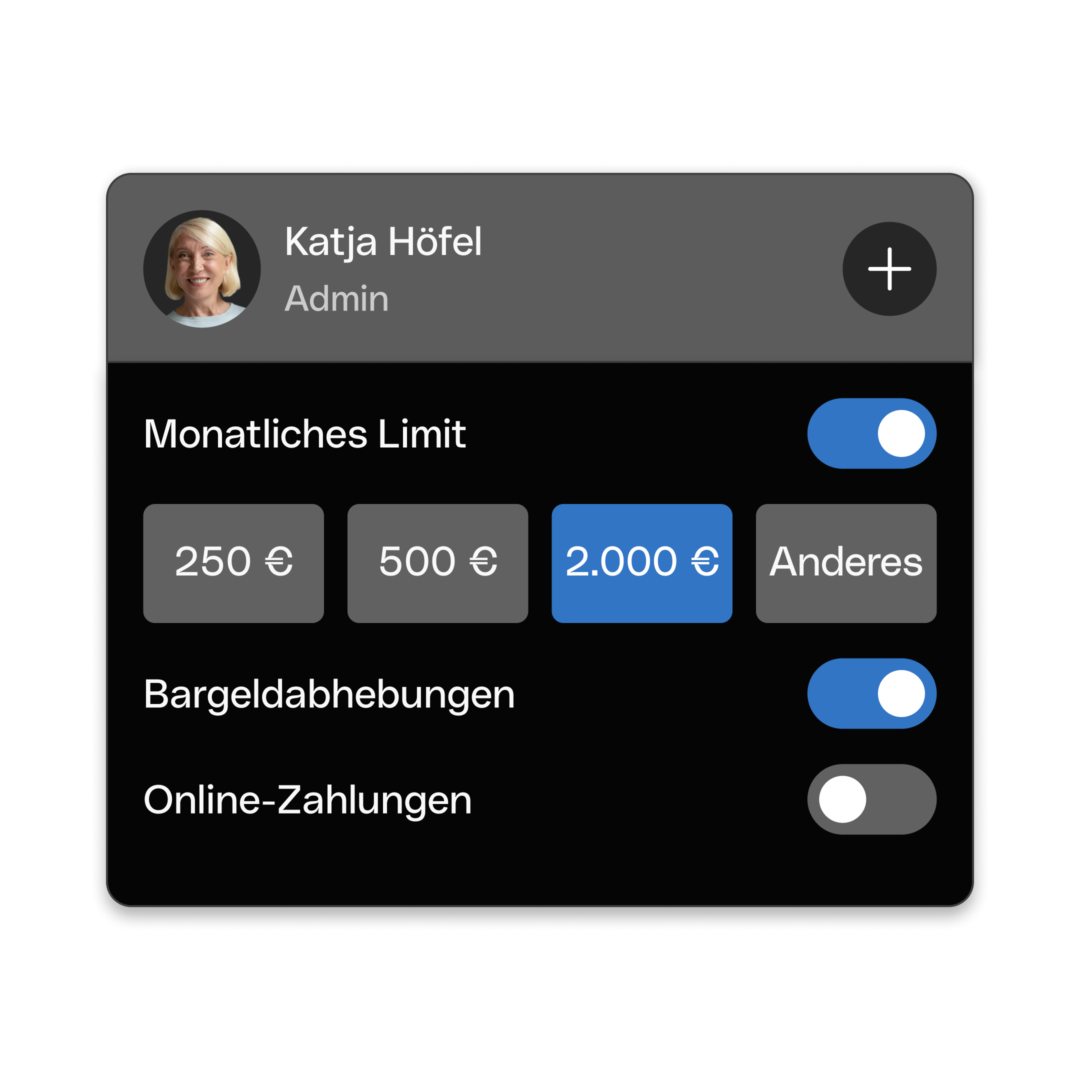 WEB AT UI Hero TopicHighlight Bento Headline Cards Spend Limits Manager DarkMode WbRvmp