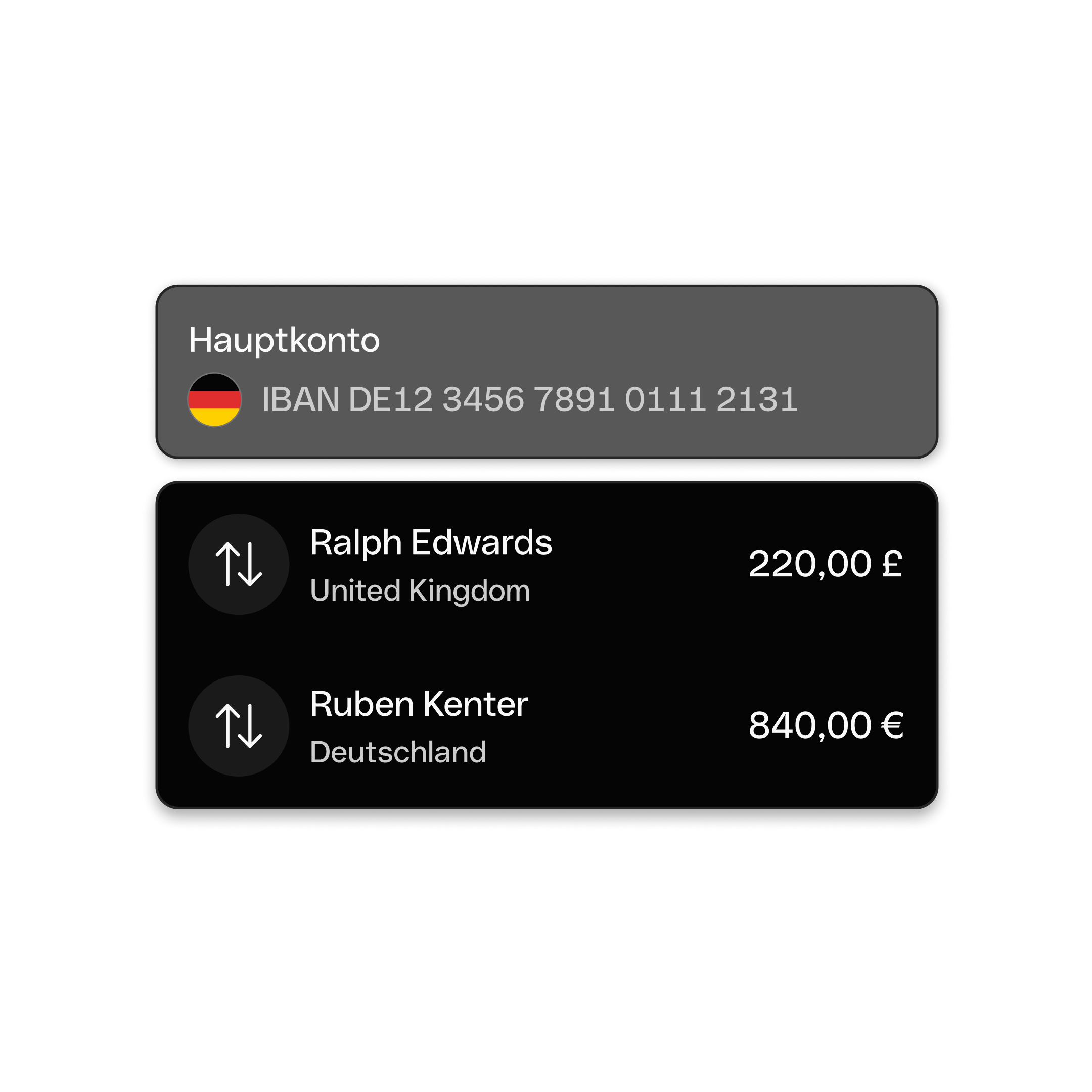 WEB AT UI Hero TopicHighlight Bento Headline Cards IBAN Transfers Payments Homepage DarkMode WbRvmp