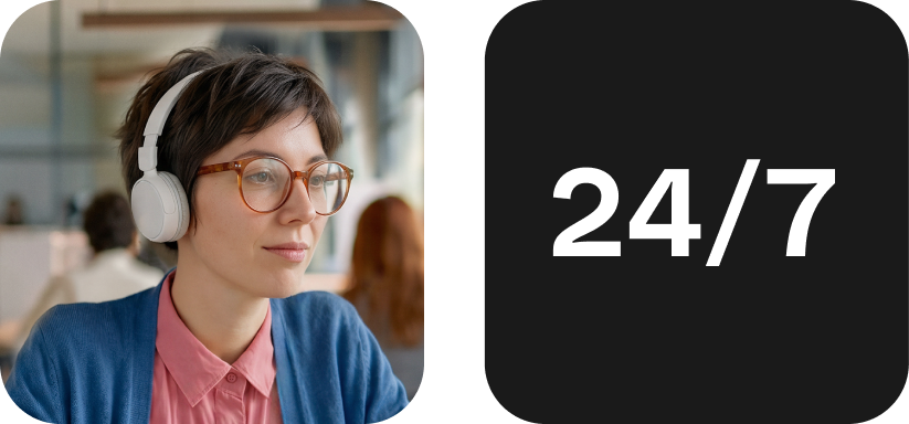 Customer Support 24 7 DarkMode