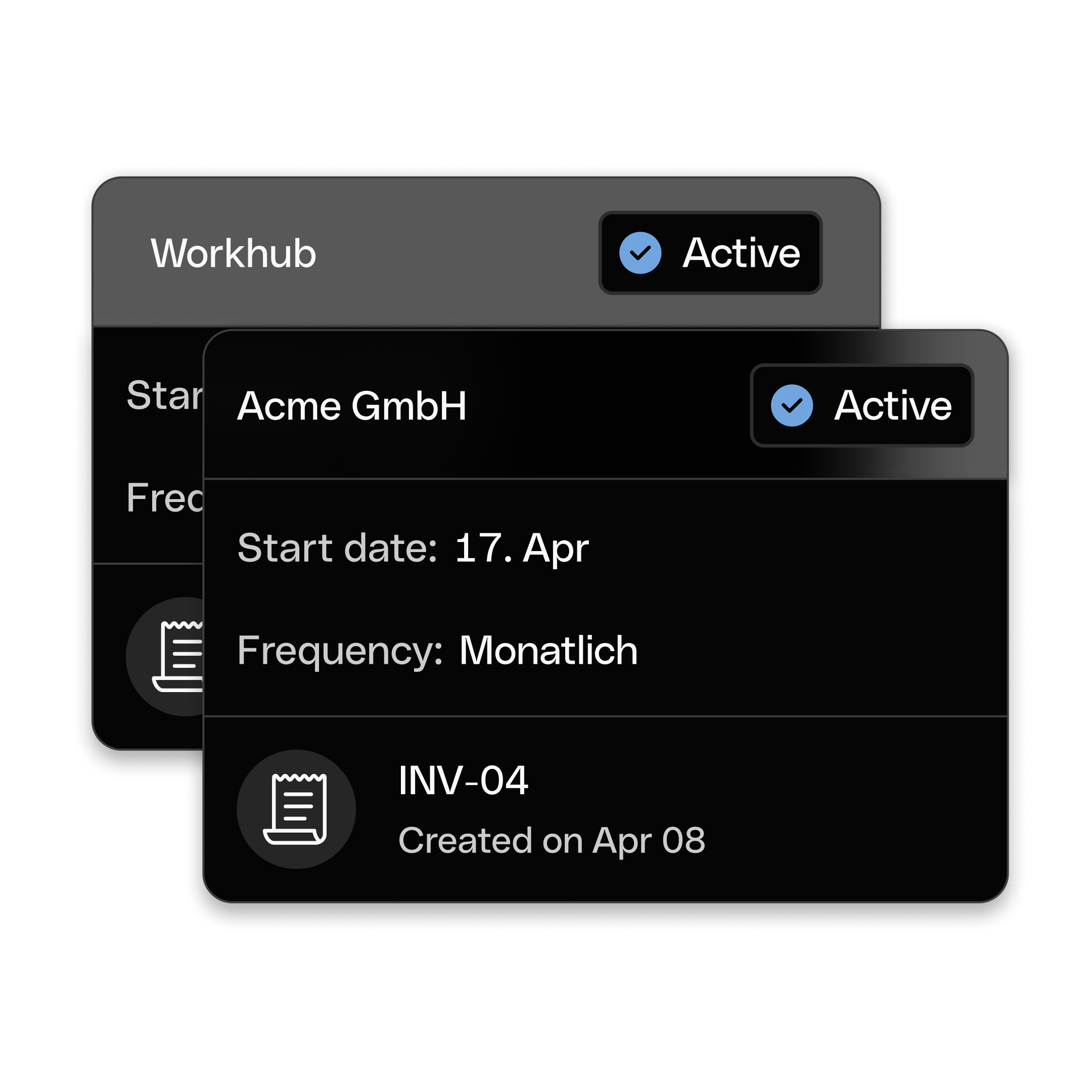 WEB ENDE UI Hero TopicHighlight Bento Headline Cards Track Transactions DarkMode WbRvmp