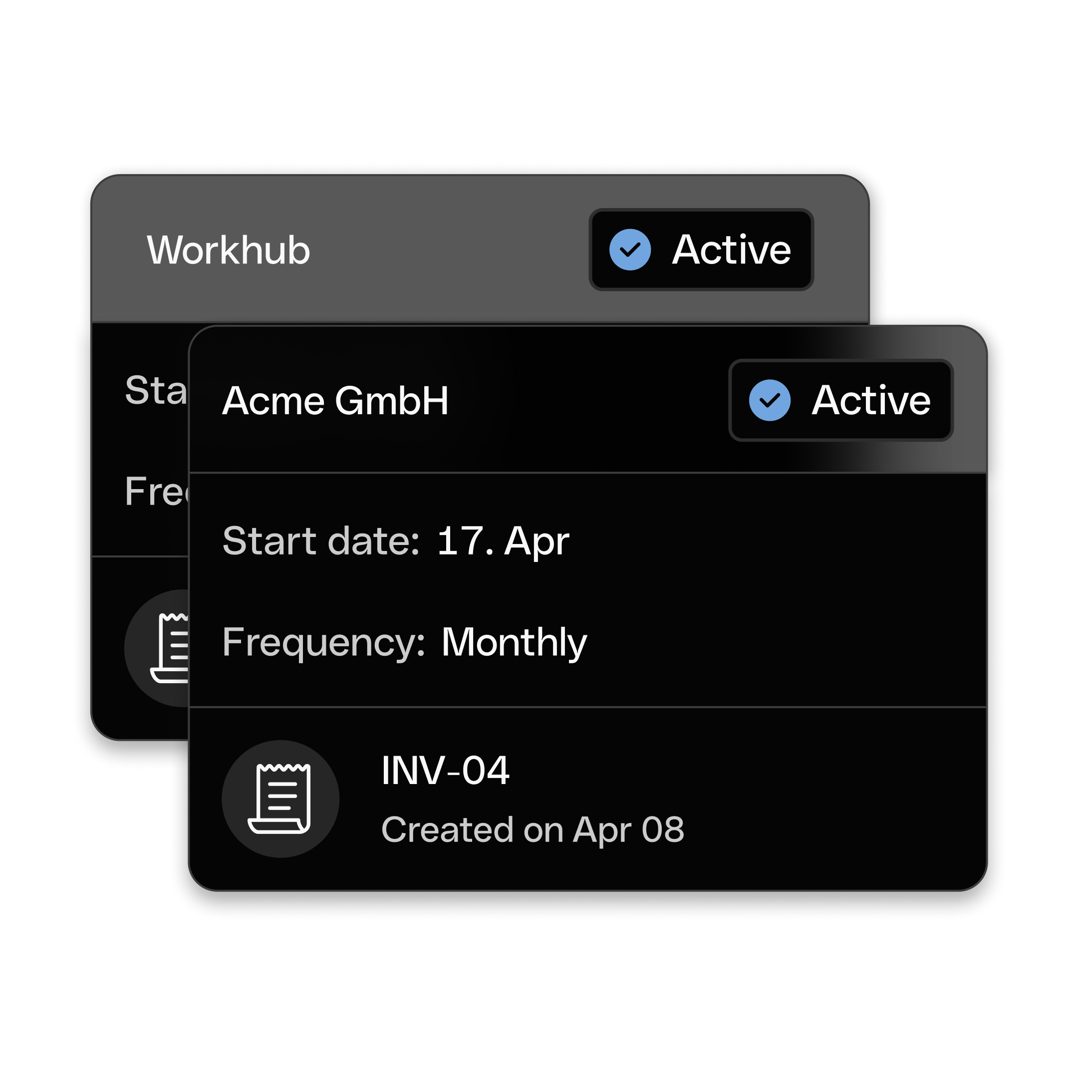 WEB ENDE UI Hero TopicHighlight Bento Headline Cards Track Transactions DarkMode WbRvmp