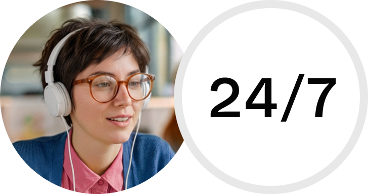 WEB Badge Kundensupport 24/7 WbRvmp