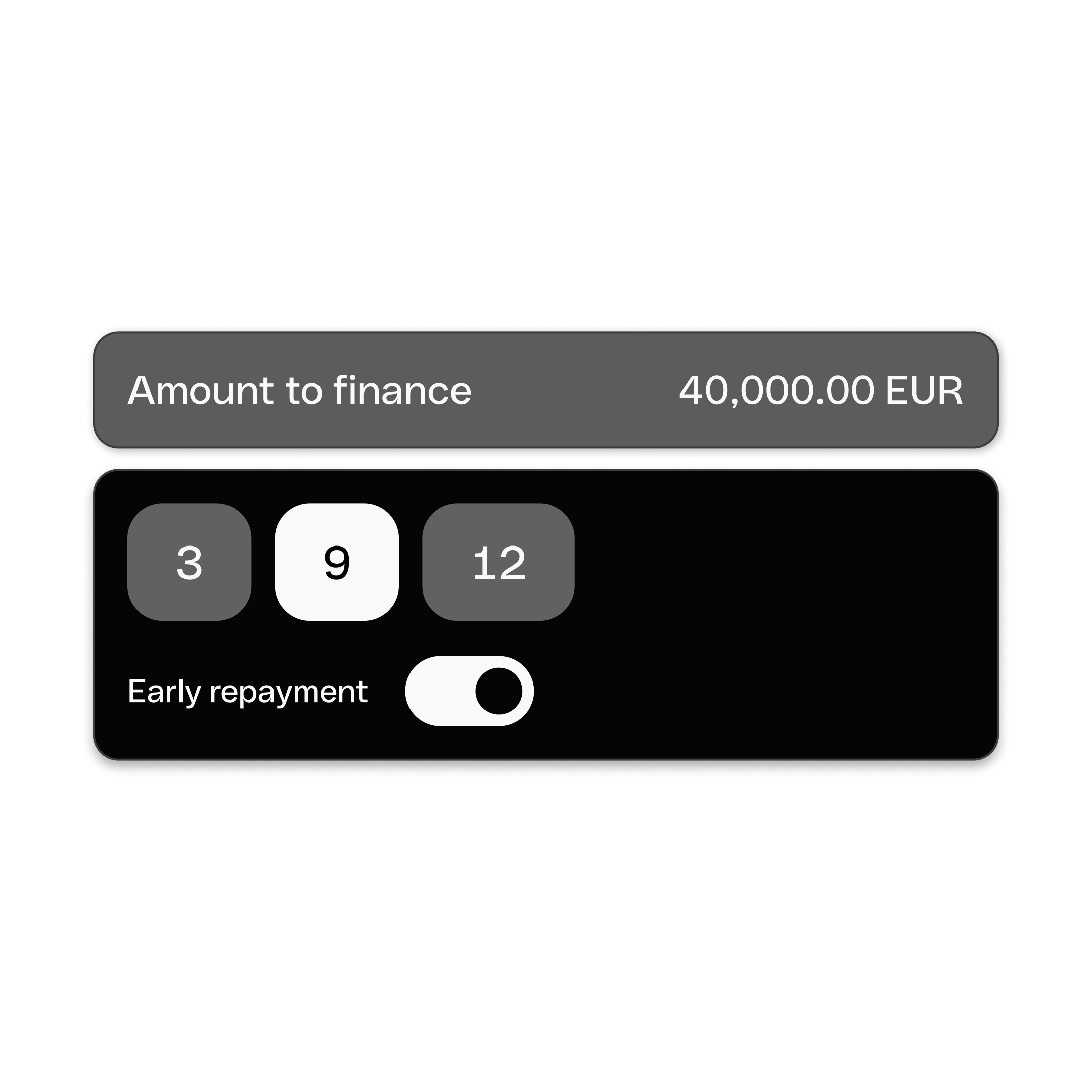 WEB ENDE UI # Financing Simple DarkMode