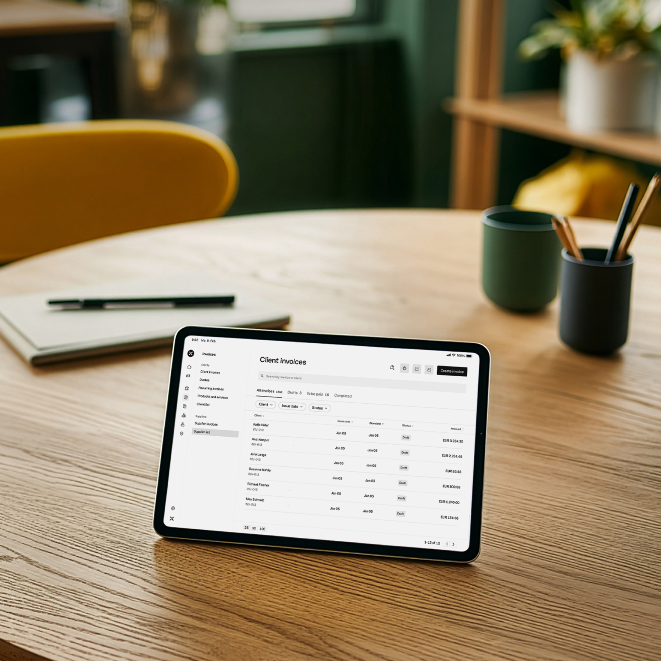 WEB ENDE BrandMockup  Hero TopicHighlight Bento Headline Cards Tiles BM04 Client Invoicing WbRvmp
