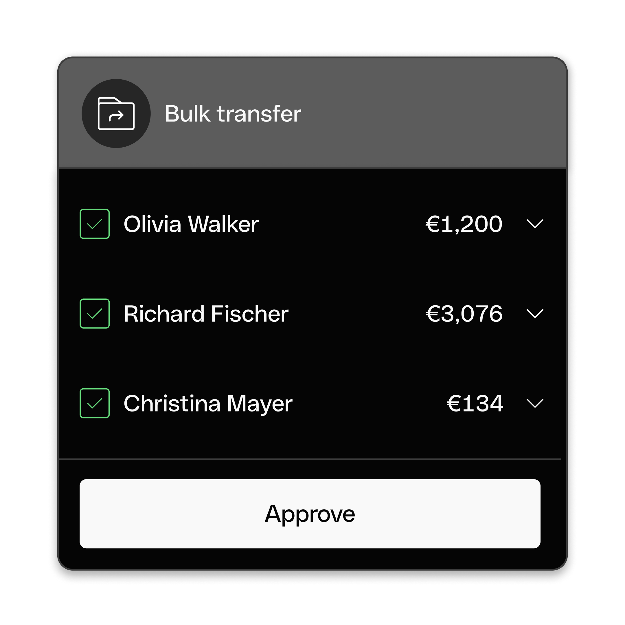WEB ENDE UI  Hero TopicHighlight Bento Headline Cards Bulk transfer DarkMode WbRvmp