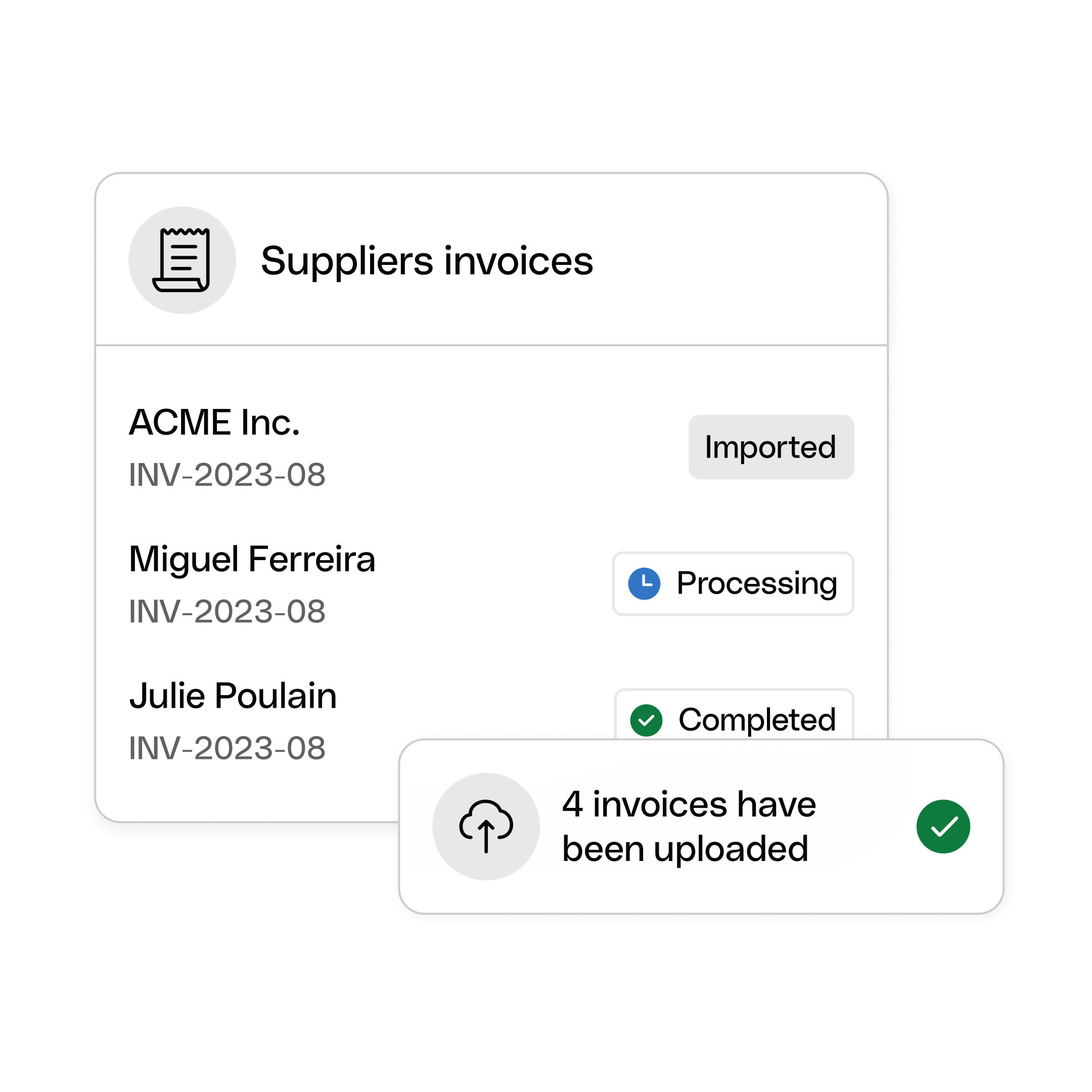 WEB ENDE UI Hero TopicHighlight Bento Headline Cards Invoicing Upload Invoice WbRvmp