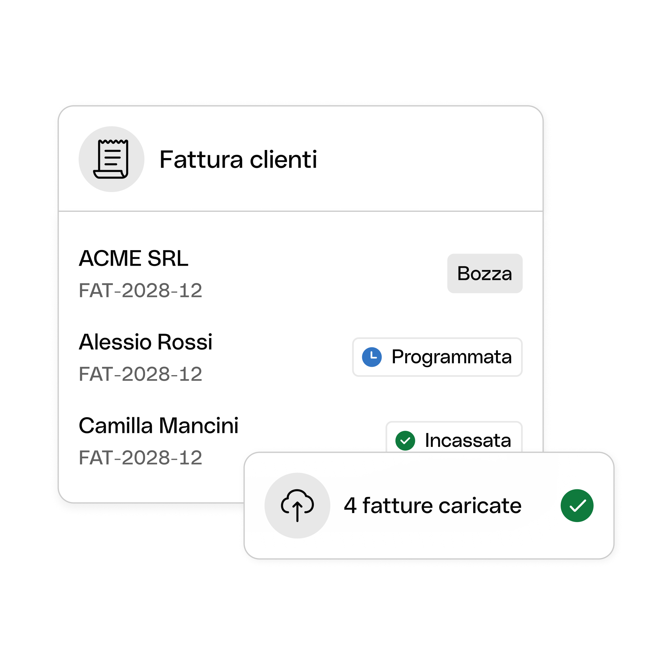 WEB IT UI Hero TopicHighlight Bento Headline Cards Fatturazione Carica fattura WbRvmp