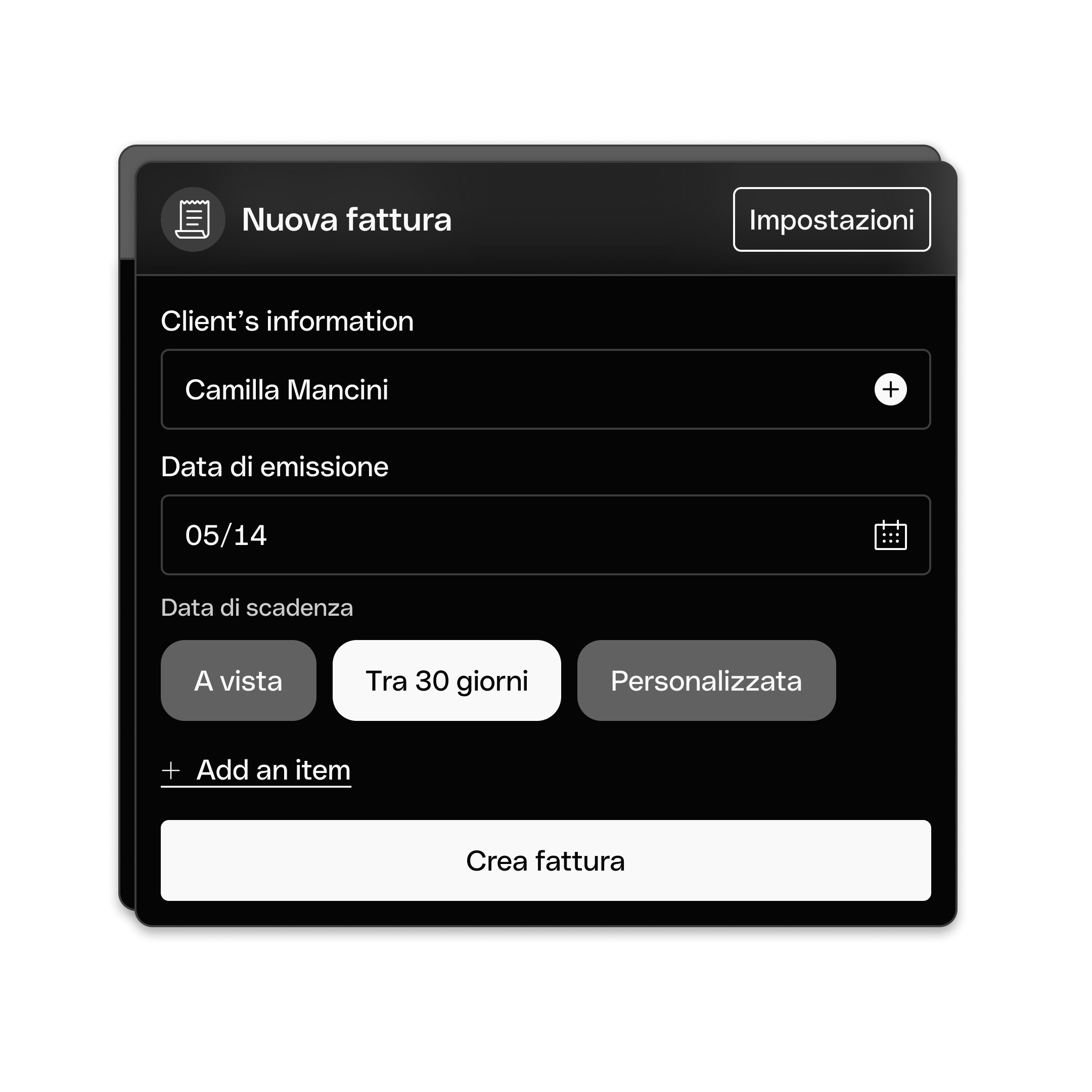 WEB IT UI Hero TopicHighlight Bento Headline Cards Nuova fattura DarkMode WbRvmp