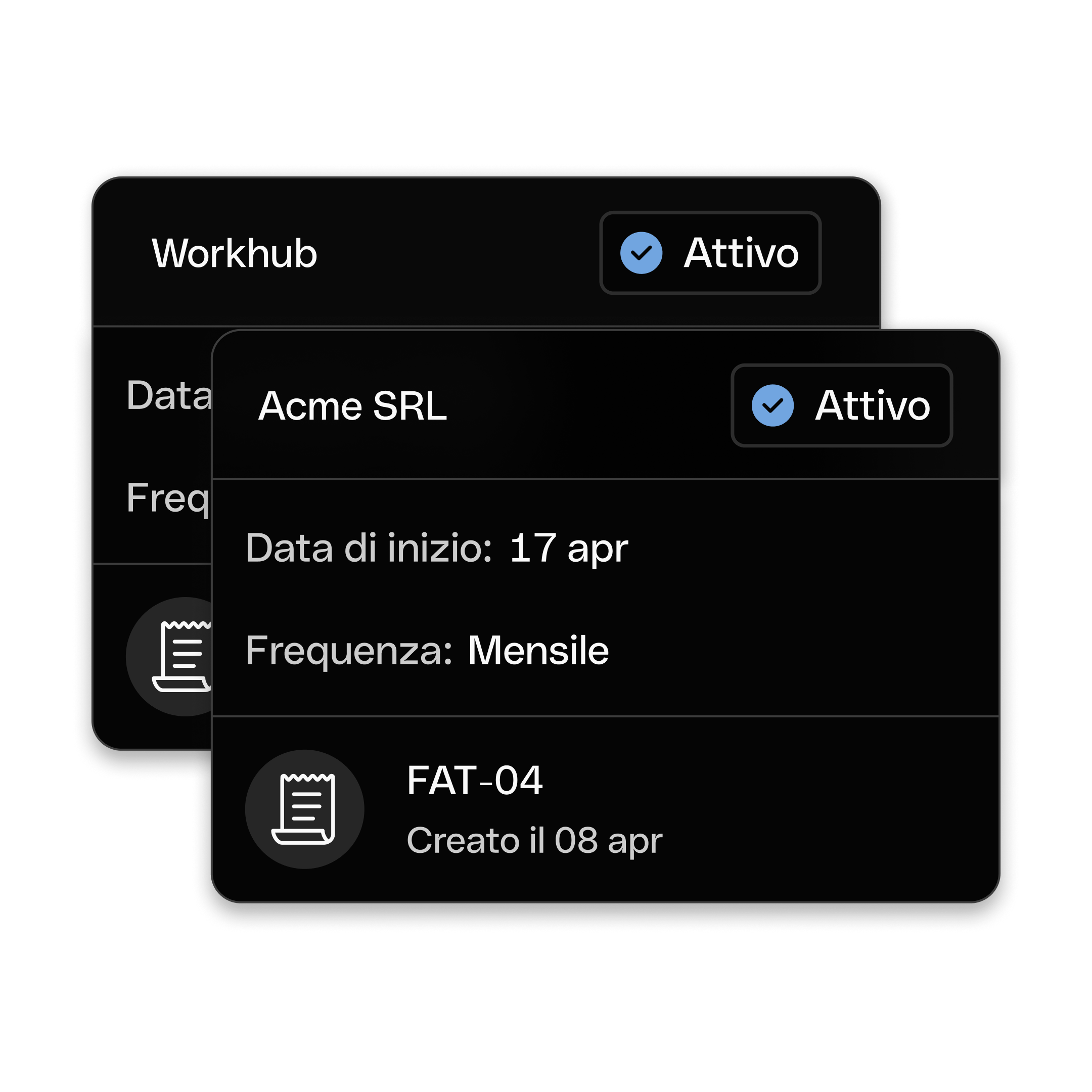 WEB IT UI Hero TopicHighlight Bento Headline Cards Traccia transazioni DarkMode WbRvmp