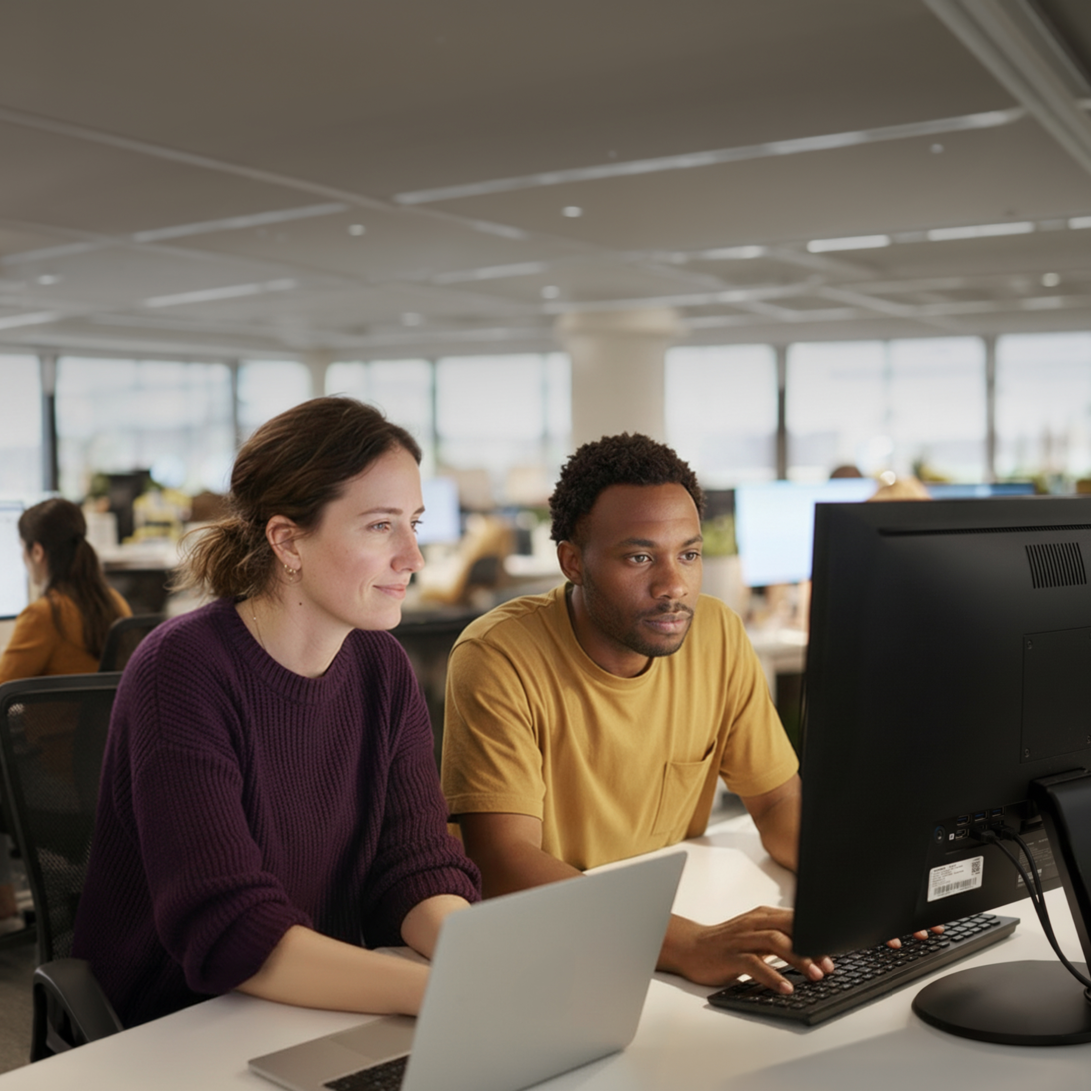 WEB BrandPhoto Hero Argomento in evidenza Bento Titolo Carte Piastrelle Tecnologia IT Uomini che lavorano WbRvmp