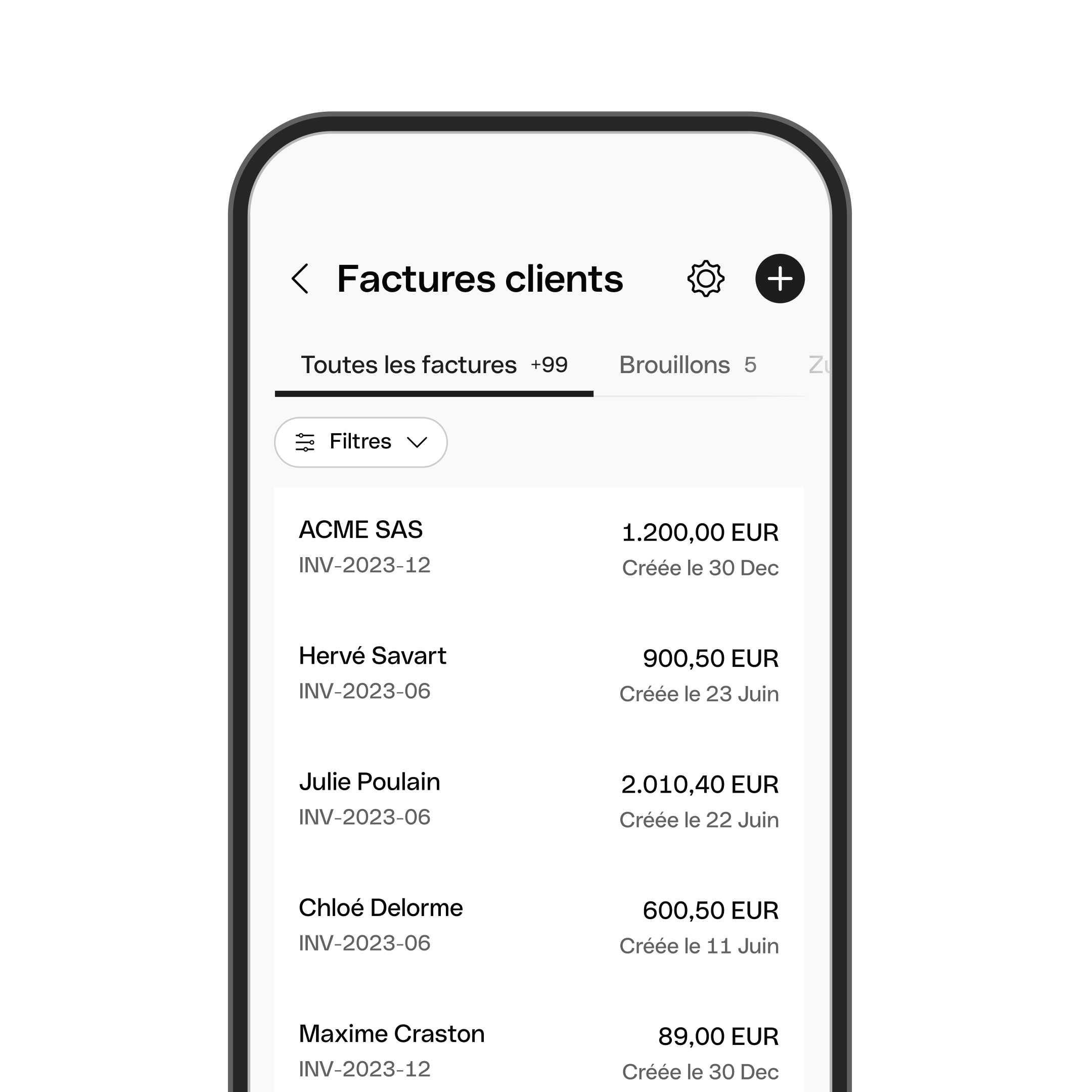 Interface utilisateur Web : Sujet principal, En vedette, Bento, Cartes de titre, Clients, Factures, WbRvmp