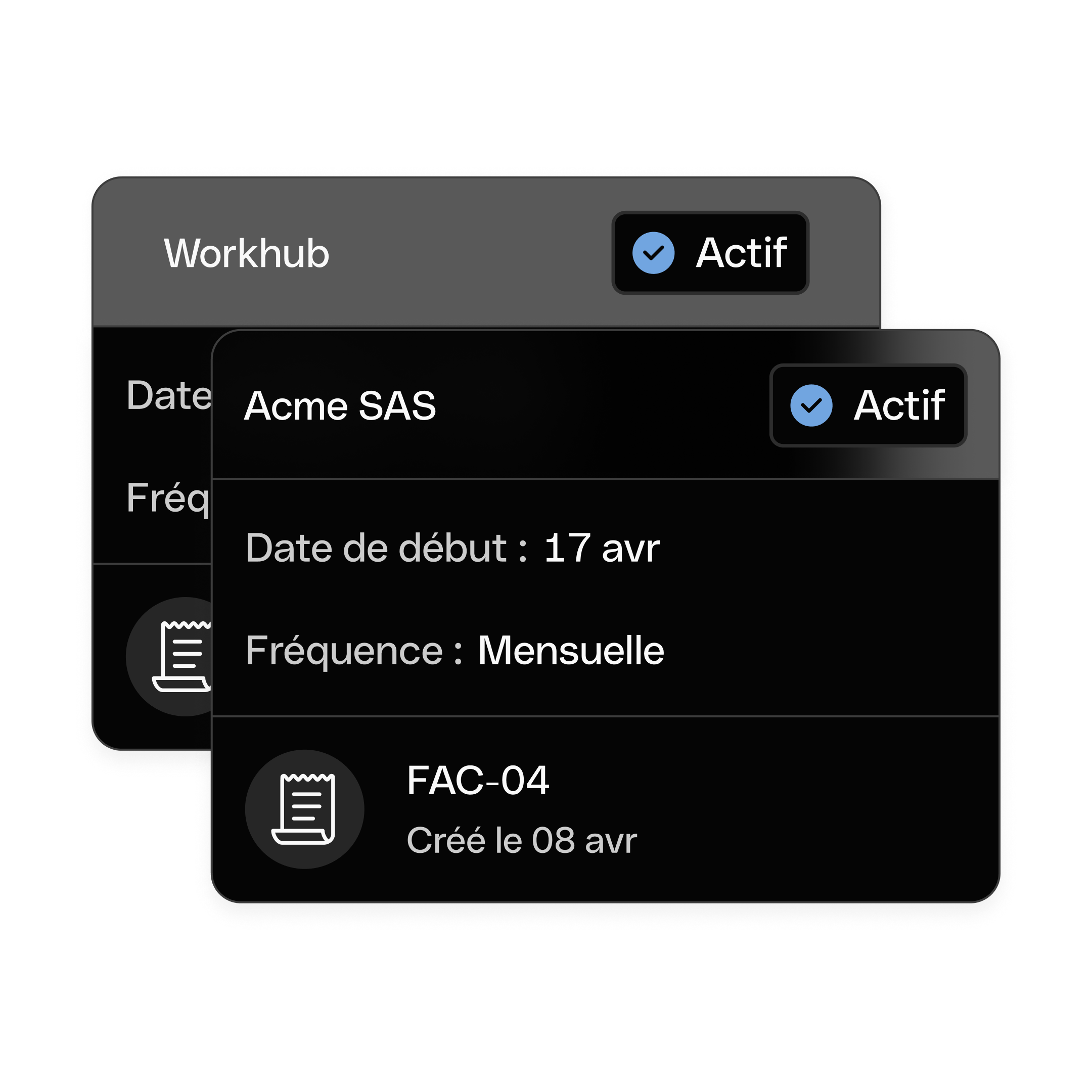 Interface utilisateur Web : Sujet principal, En vedette, Bento, Titre, Cartes, Suivi des transactions, Mode sombre, WbRvmp