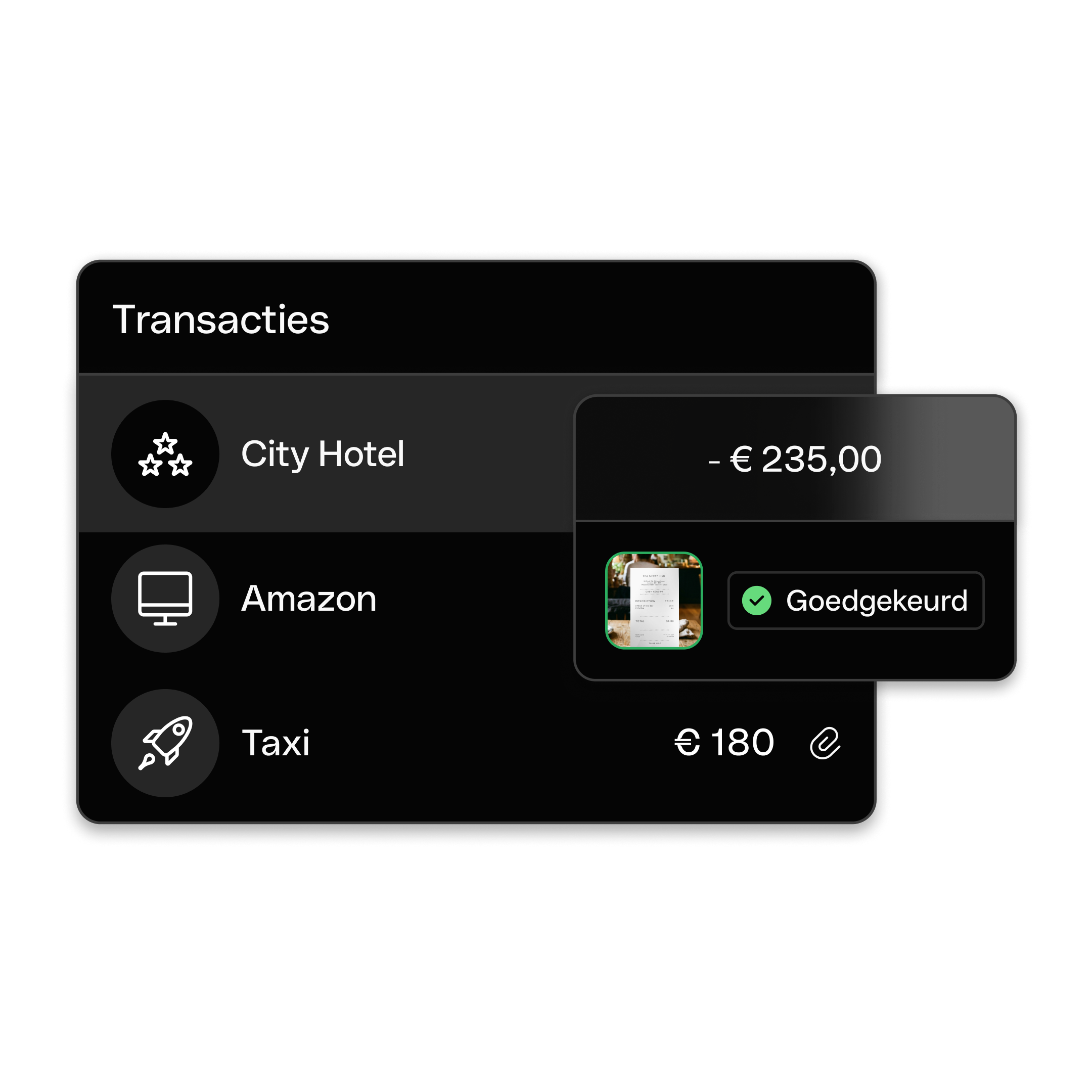WEB NL NLBE UI Hero TopicHighlight Bento Headline Cards Tiles Receipt Capture Automatic Dark WbRvmp