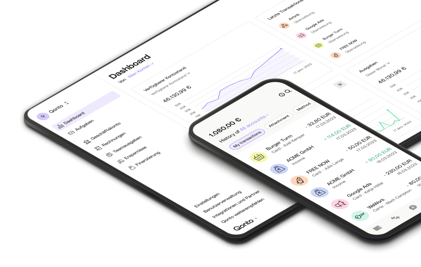 Schwarzes UI-Banner-Highlight-Dashboard für Mobilgeräte