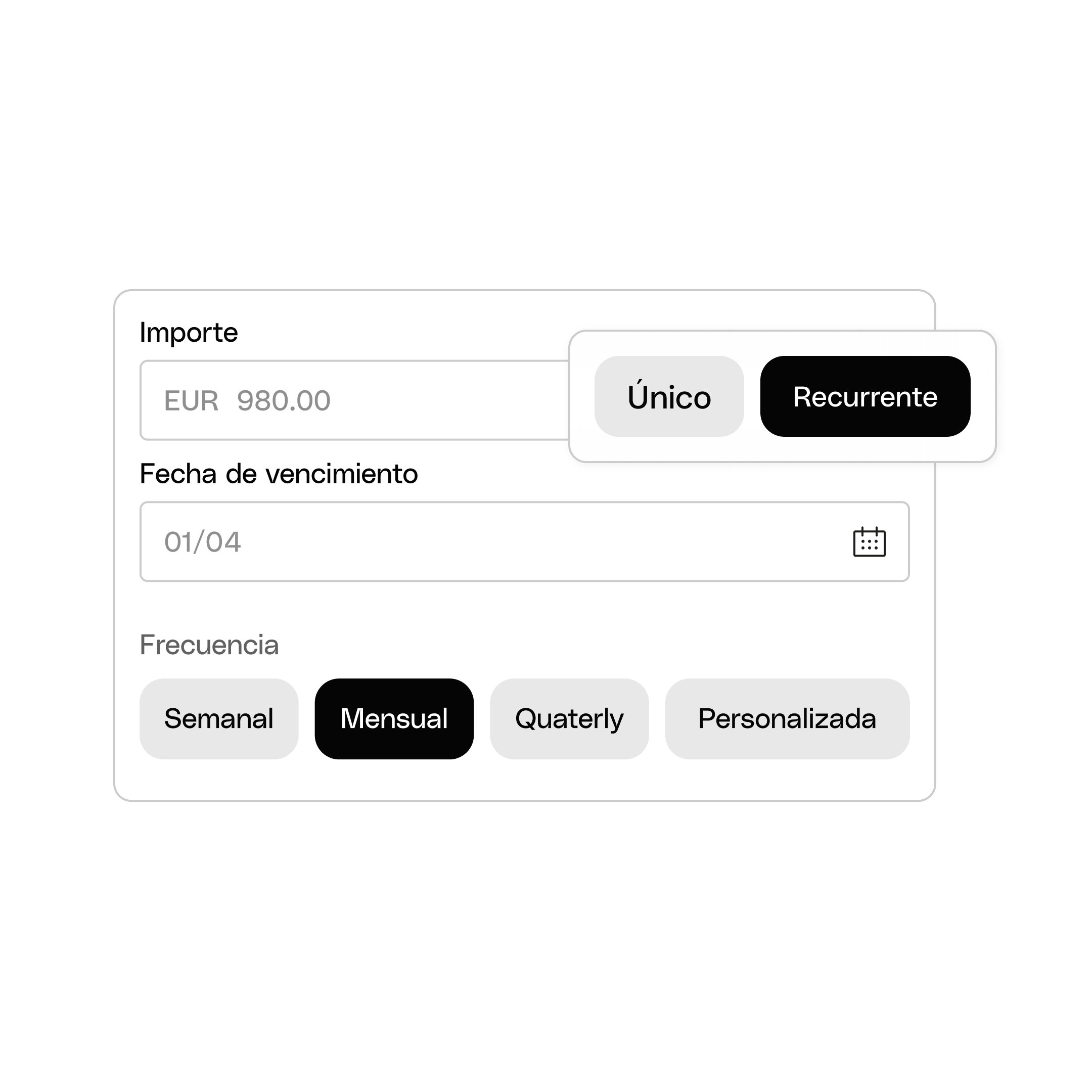 WEB UI Hero TopicHighlight Bento Headcards SDD One off Recurrent WbRvmp