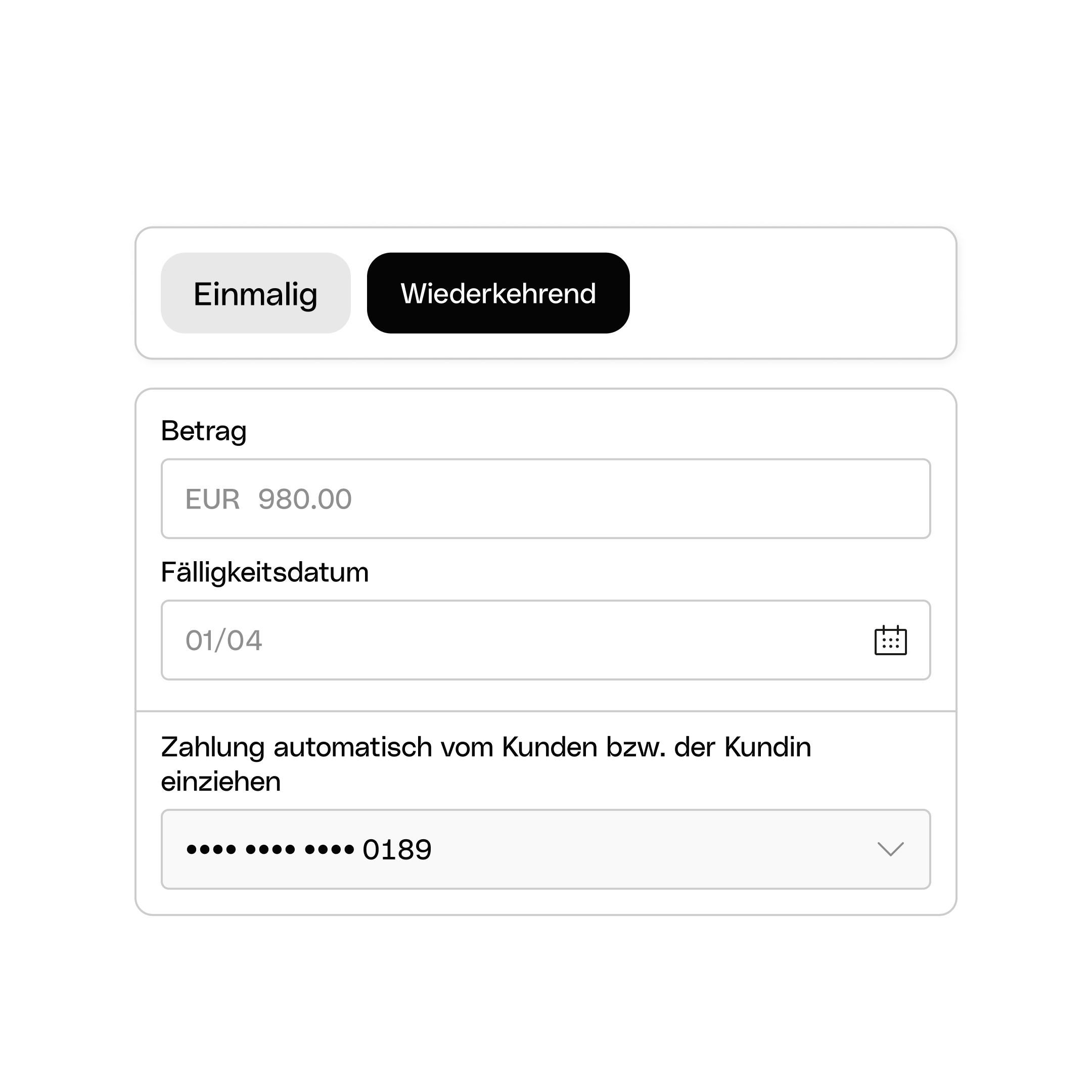 WEB AT UI Hero TopicHighlight Bento Headline Cards SDD Einmalig Wiederkehrend WbRvmp