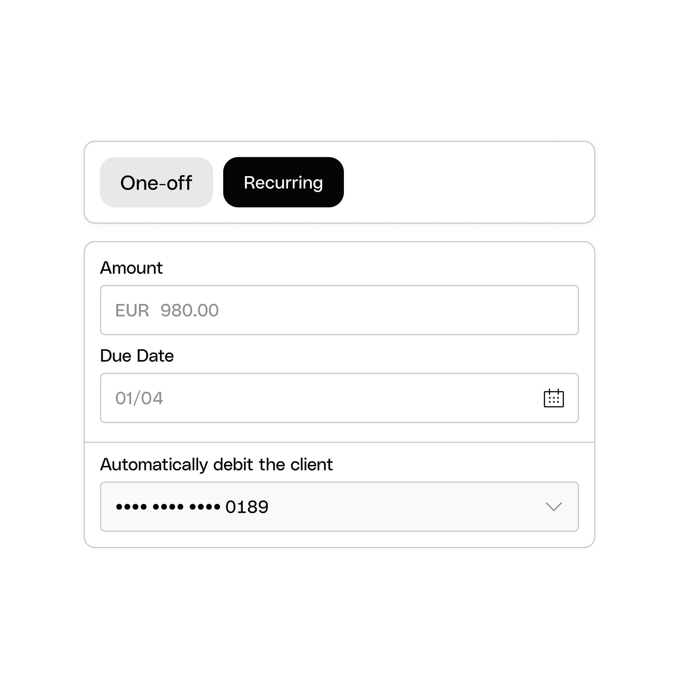 WEB UI Hero TopicHighlight Bento Headline Cards SDD One off Recuring WbRvmp