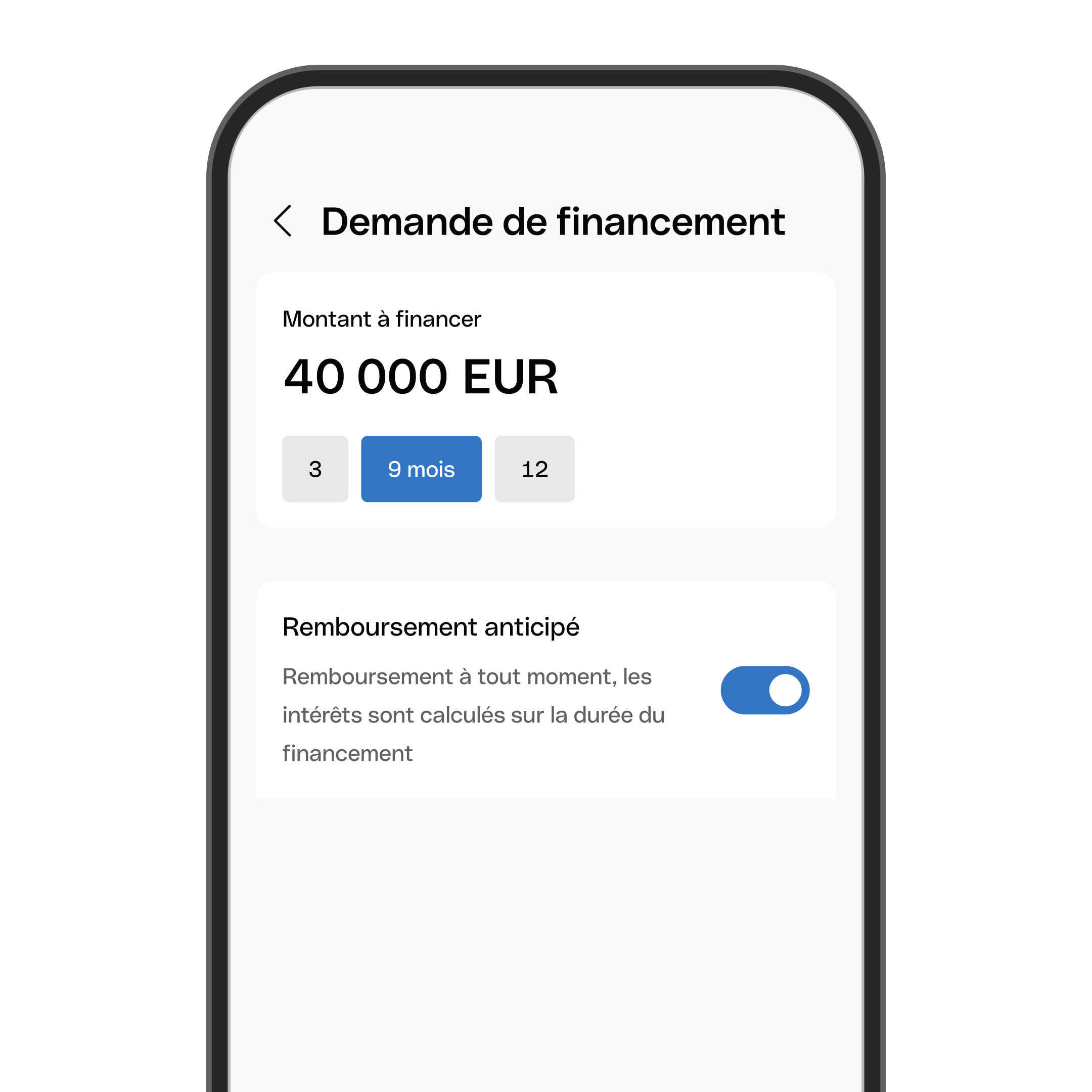 Interface utilisateur Web - Sujet principal - Mise en avant - Bento - Cartes de titre - Simulation de financement - WbRvmp