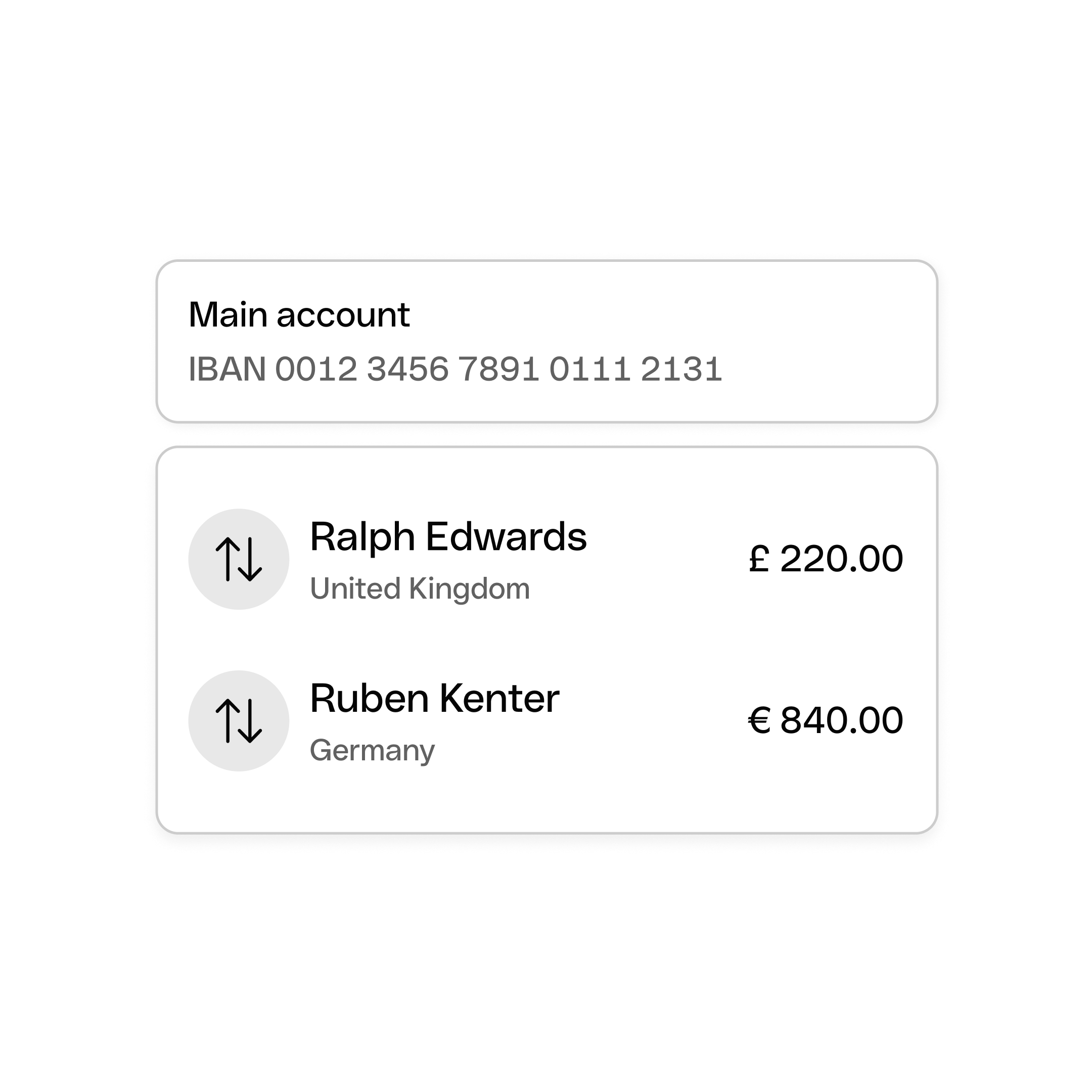 WEB  UI  Hero TopicHighlight Bento Headline Cards IBAN Transfers Payments Homepage WbRvmp
