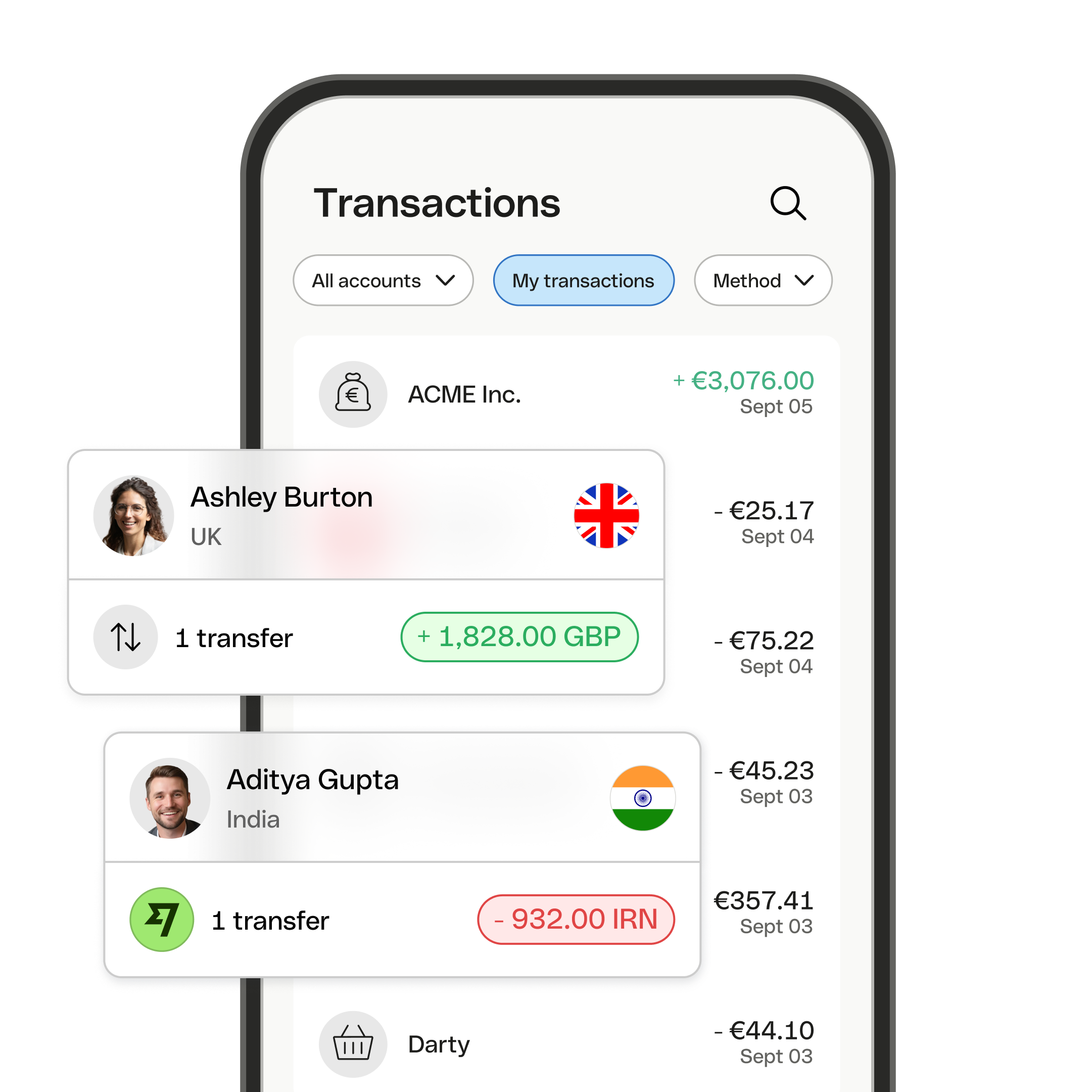 WEB  UI  Hero TopicHighlight Bento Headline Cards Wise transfers WbRvmp