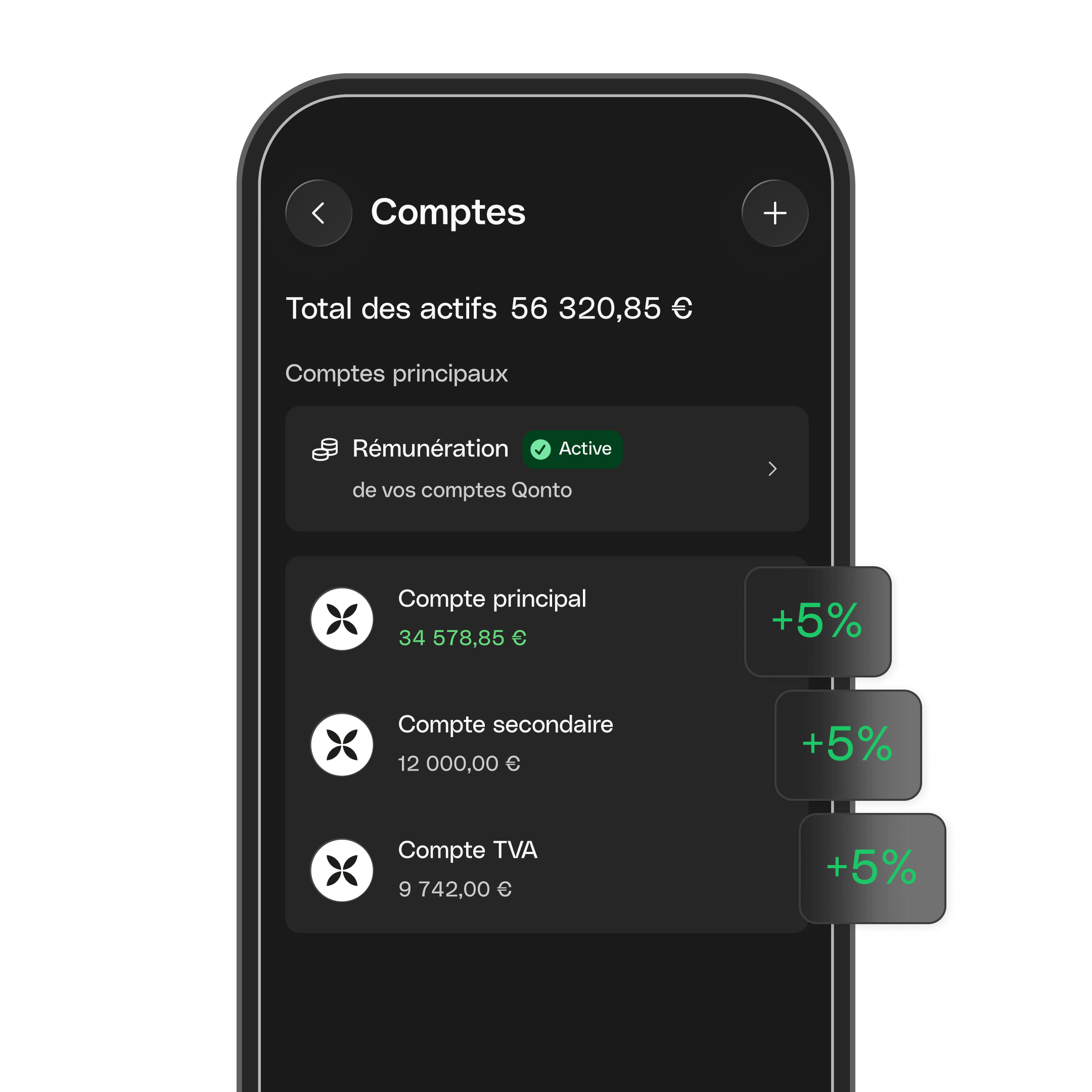 Remunerated Account 5% DarkMode