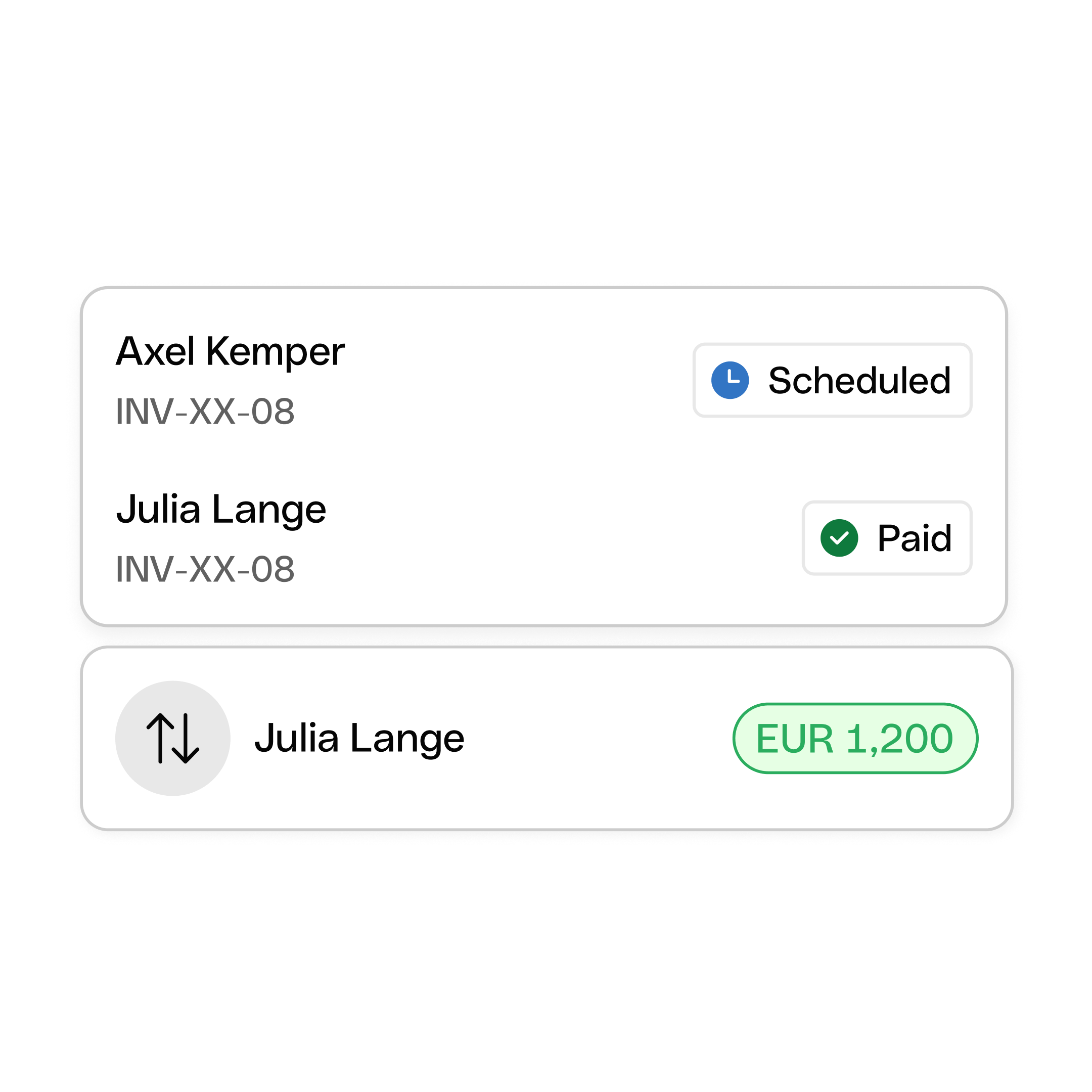 WEB  UI  Hero TopicHighlight Bento Headline Cards Invoicing Transfer WbRvmp