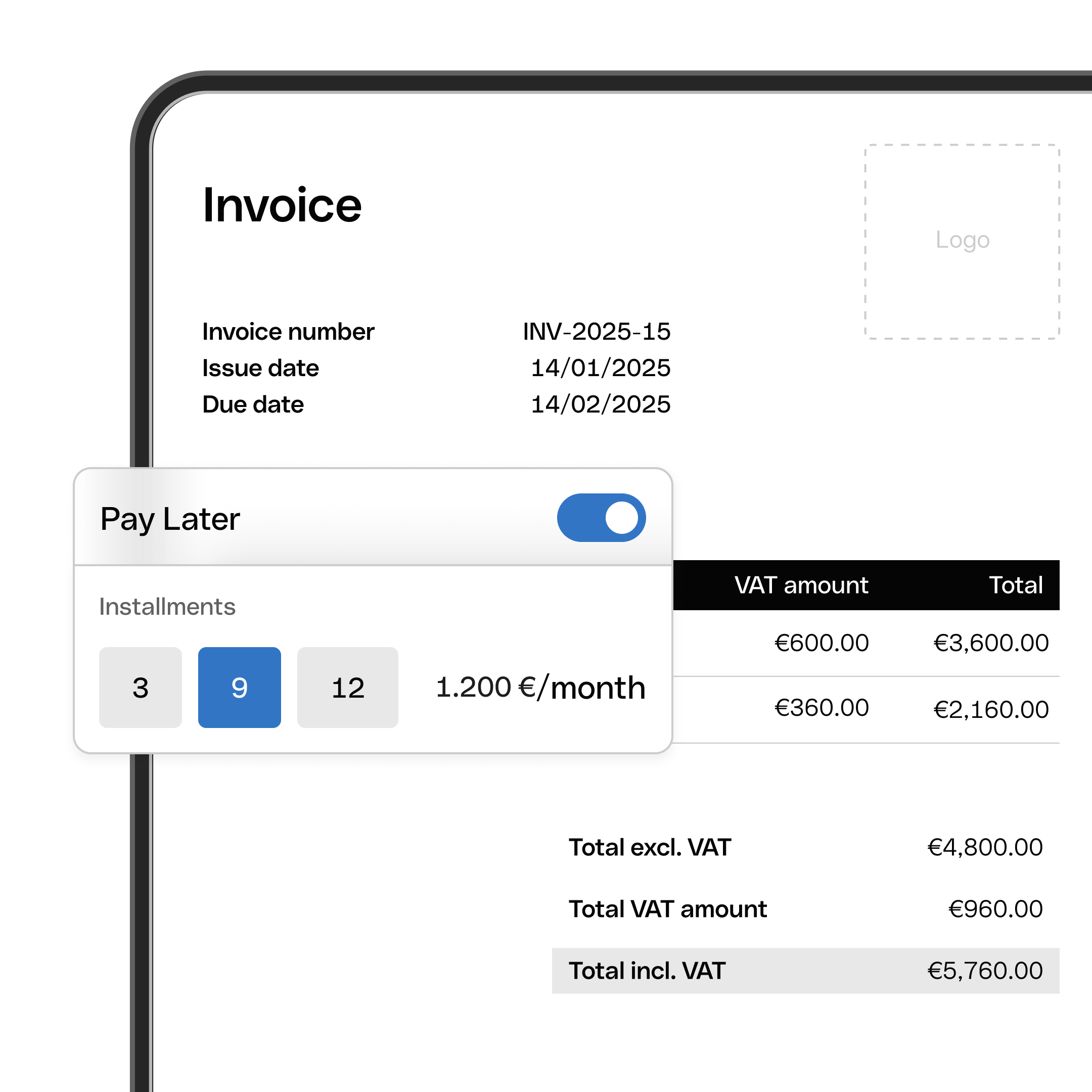 WEB UI Hero TopicHighlight Bento Headline Cards Invoice Pay LaterWbRvmp