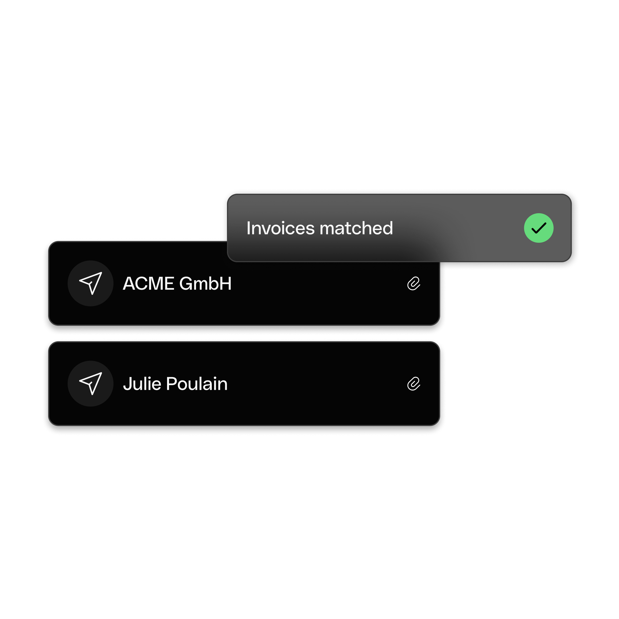 WEB  UI  Hero TopicHighlight Bento Headline Cards Matching Invoices DarkMode WbRvmp