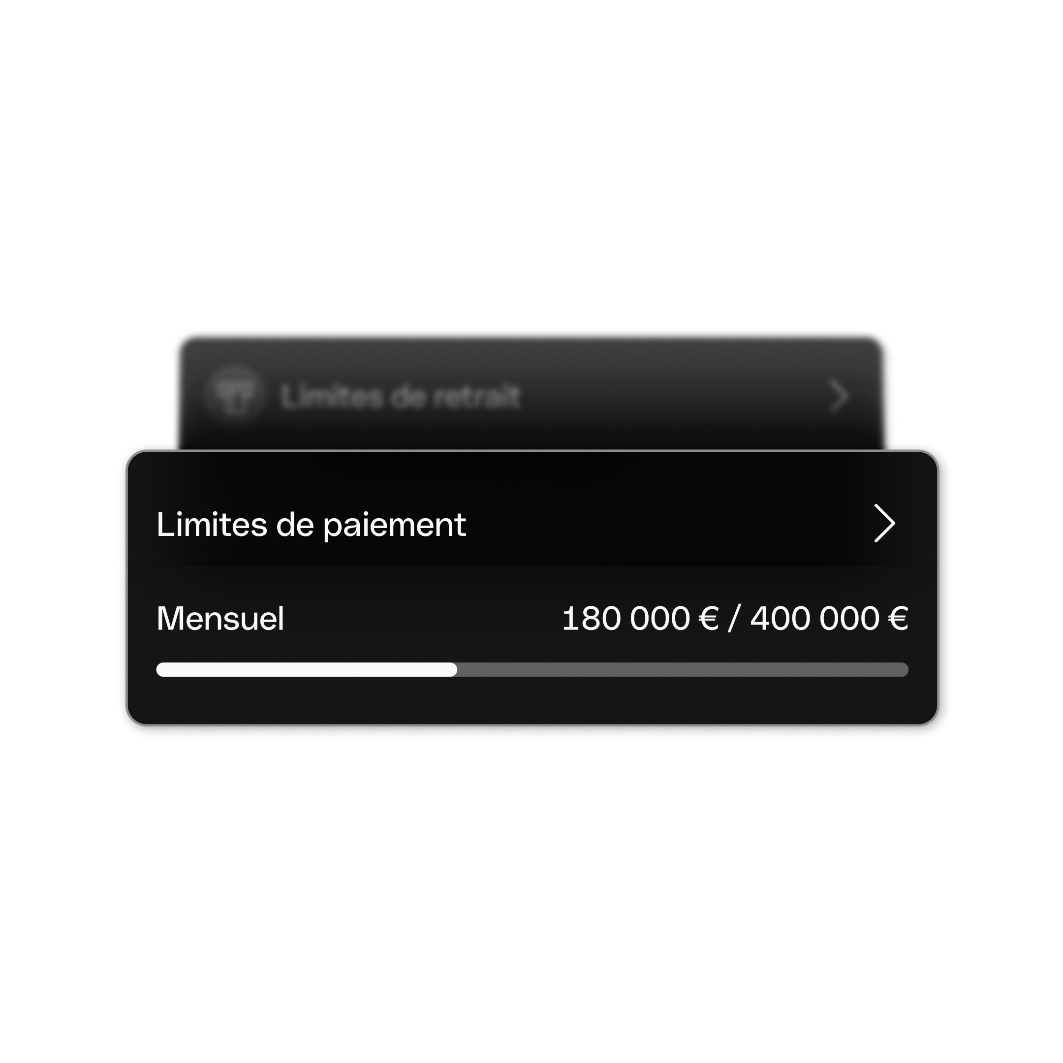 Interface utilisateur Web # Cartes de limites de paiement