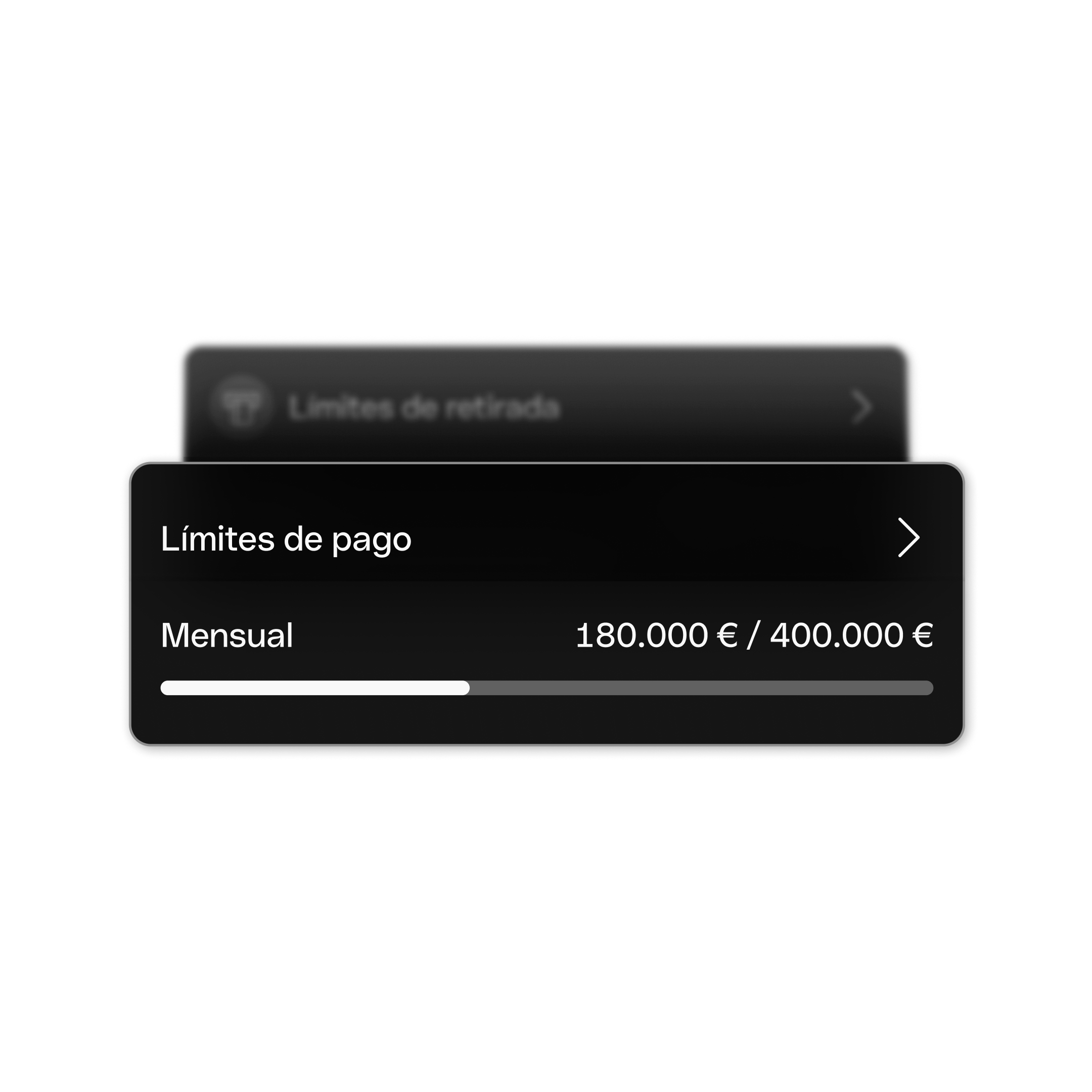 Interfaz web # Límites de pago de tarjetas