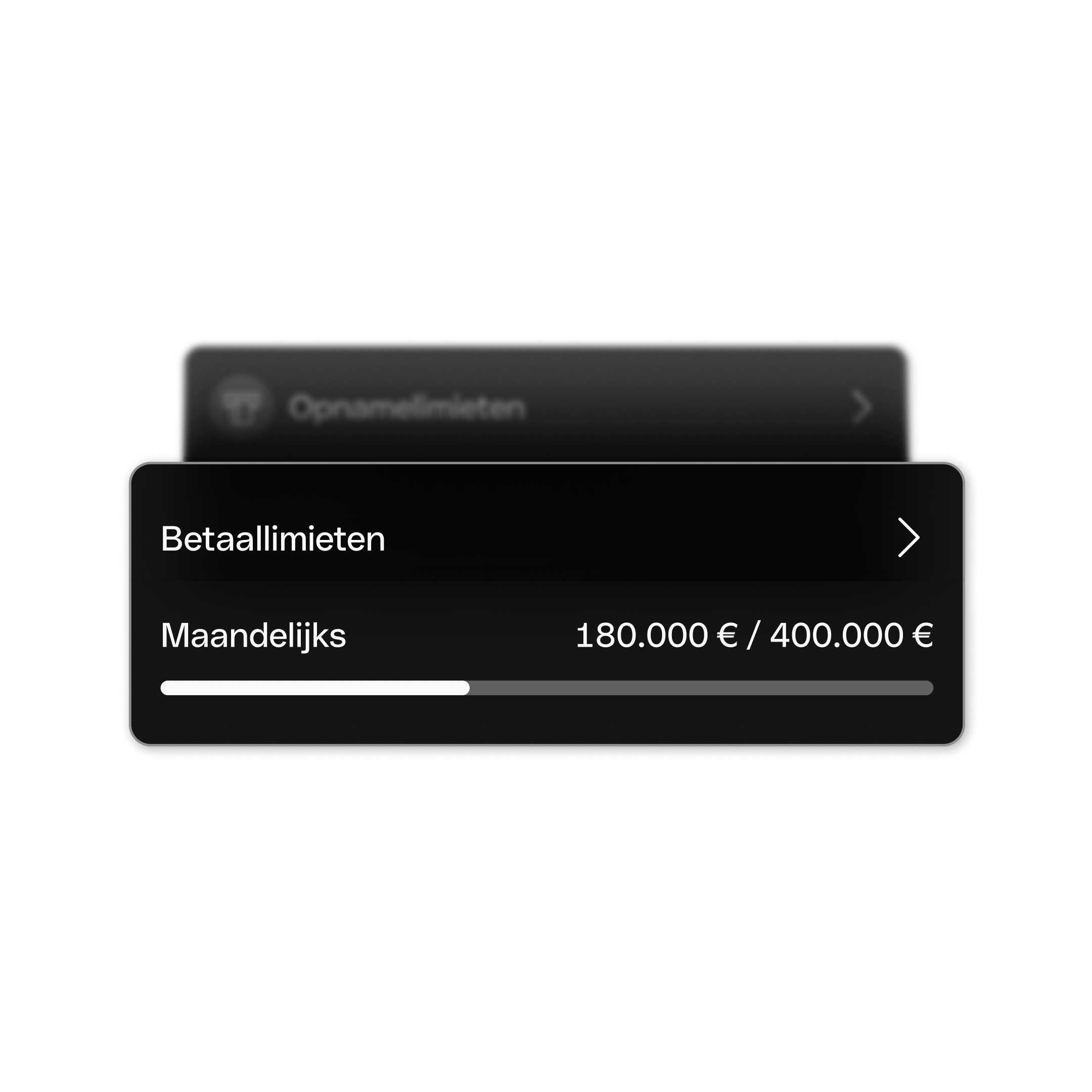 WEB NL UI  # Payment limits cards