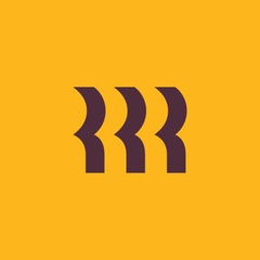 Quadratisches, wellenförmiges Logo