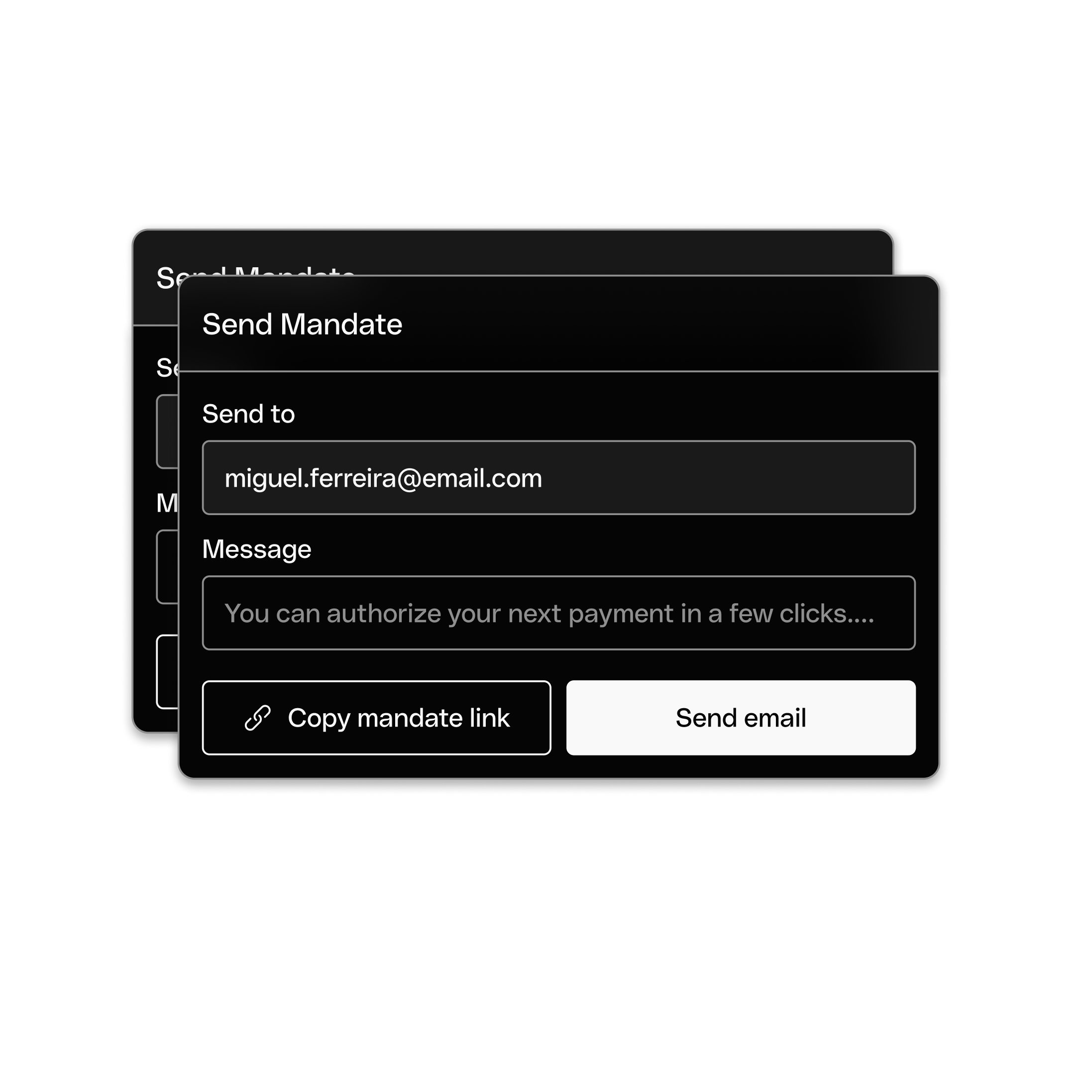 SDD Send Mandate DarkMode