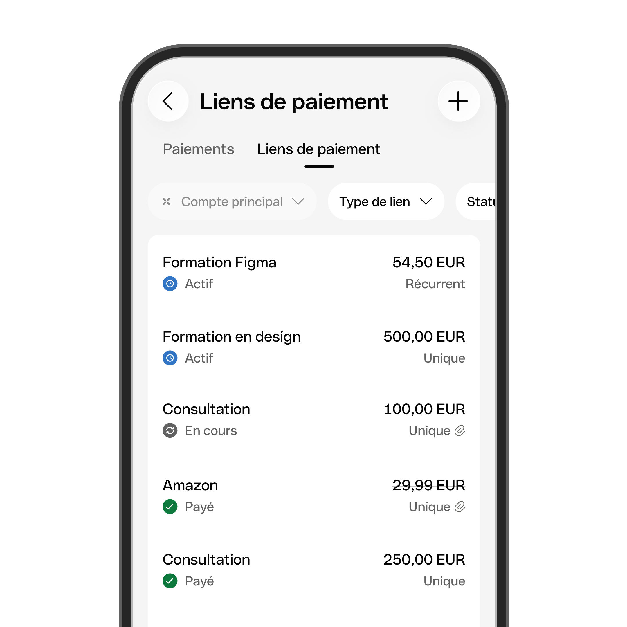 Liens de paiement