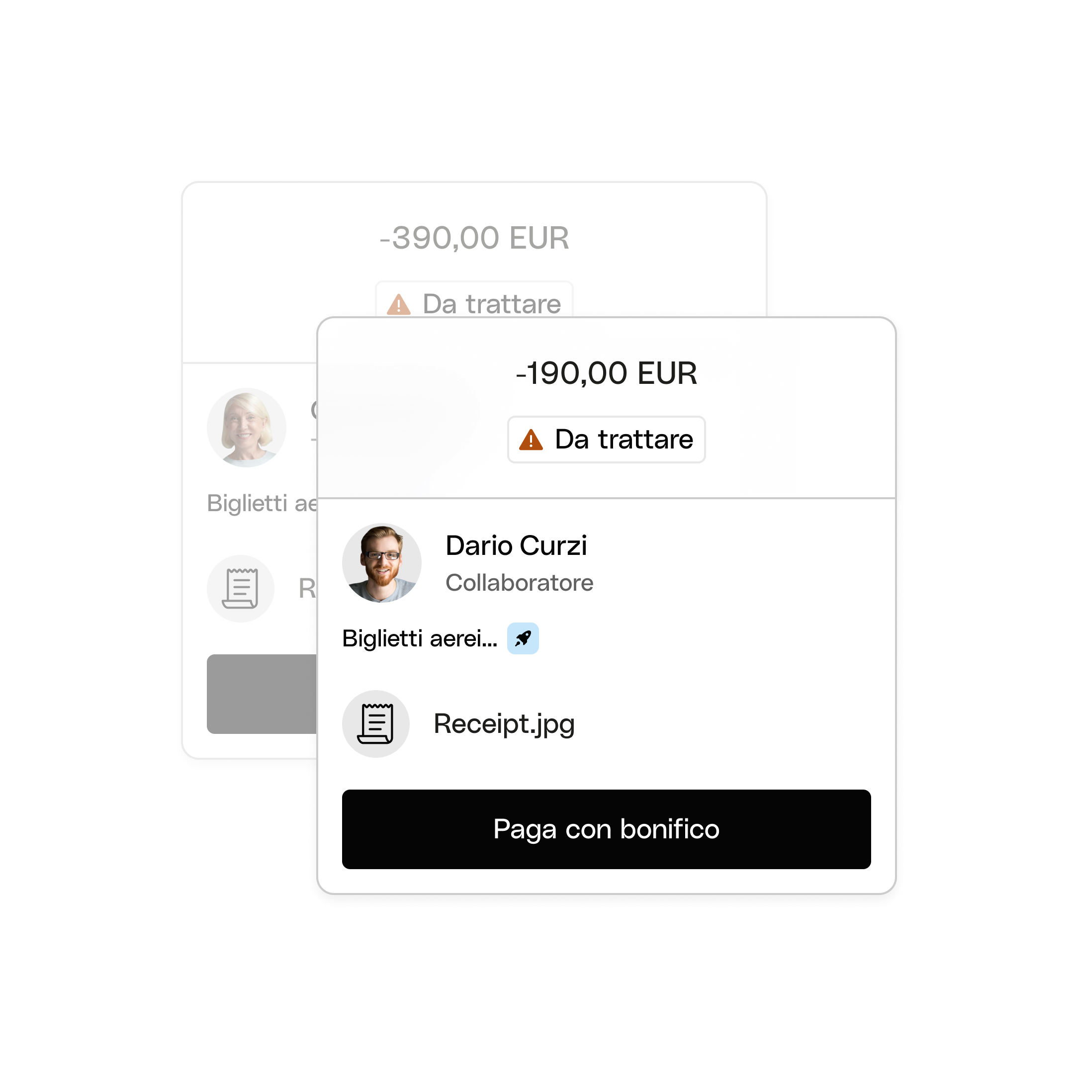 WEB IT UI Revisione ricevuta Trasferimento di pagamento