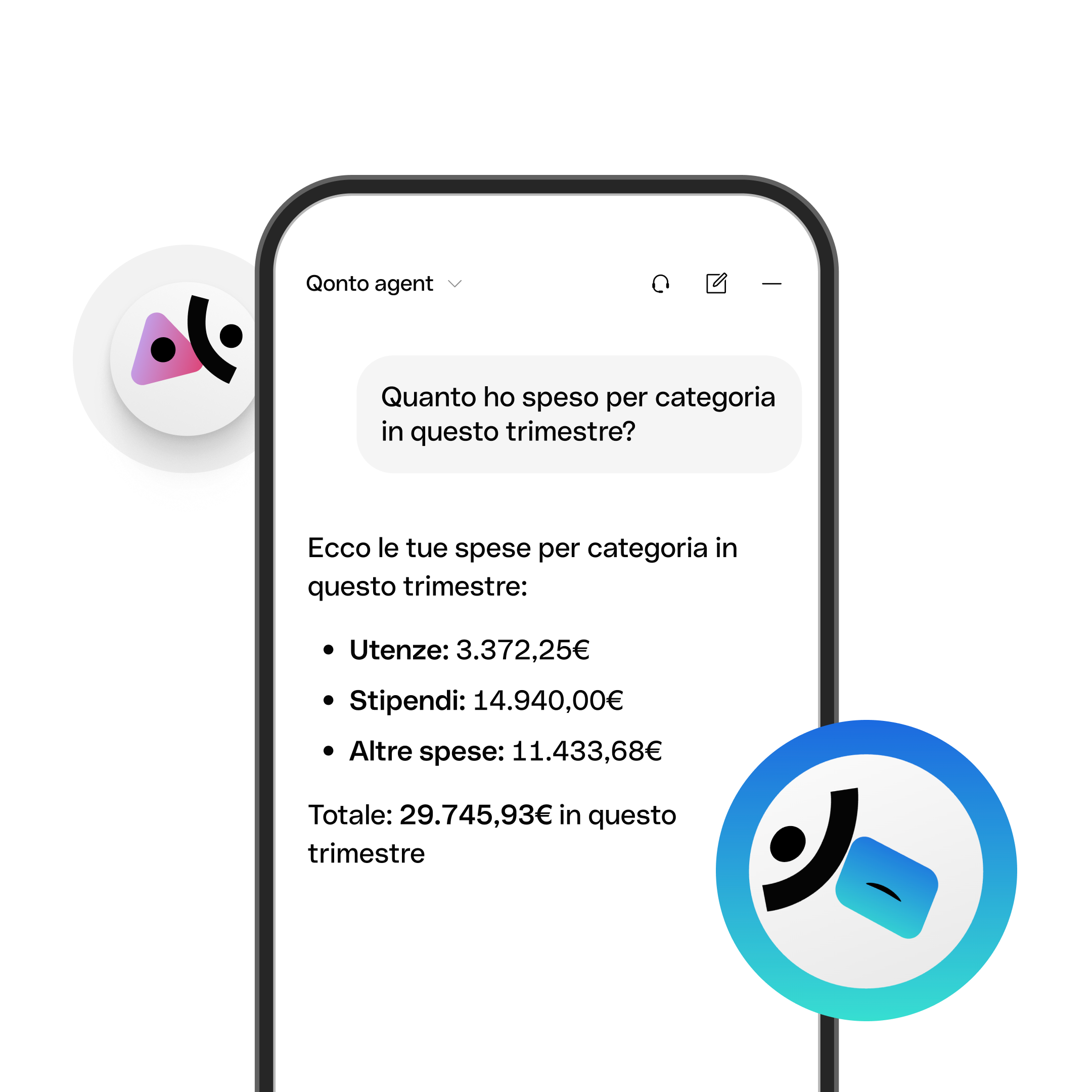 N. interfaccia utente WEB IT Agente AI Argomento evidenziato