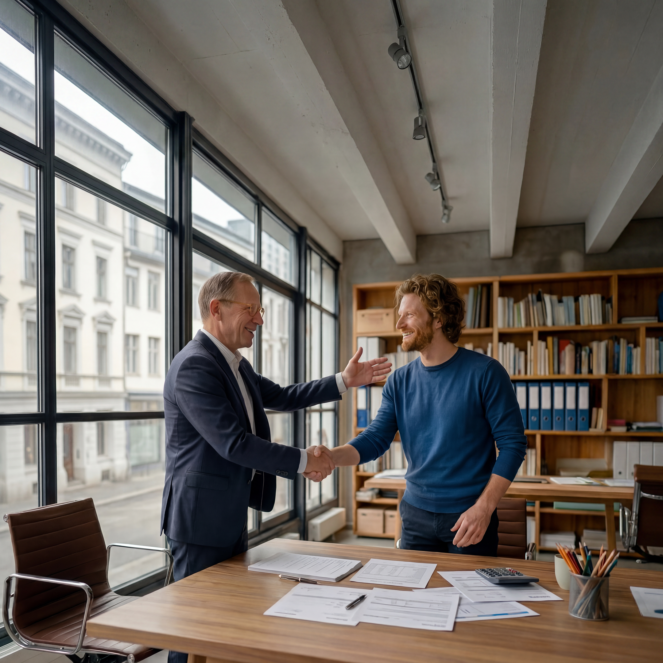 AccountantHub Bertrand Accountant Client Handshake