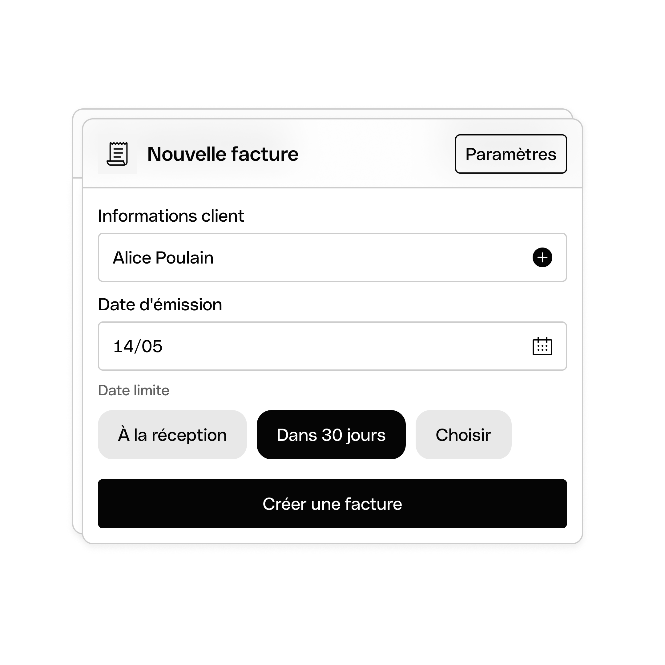 Créer une facture
