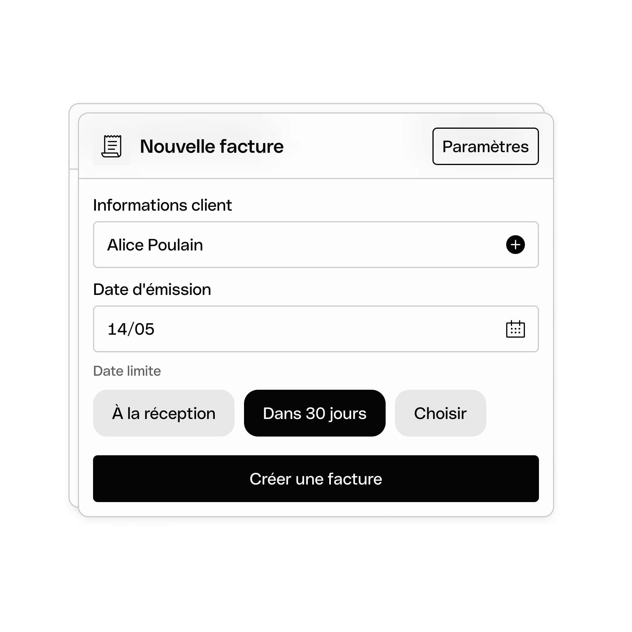 Créer une facture