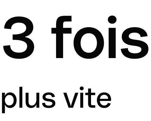 3 fois plus vite