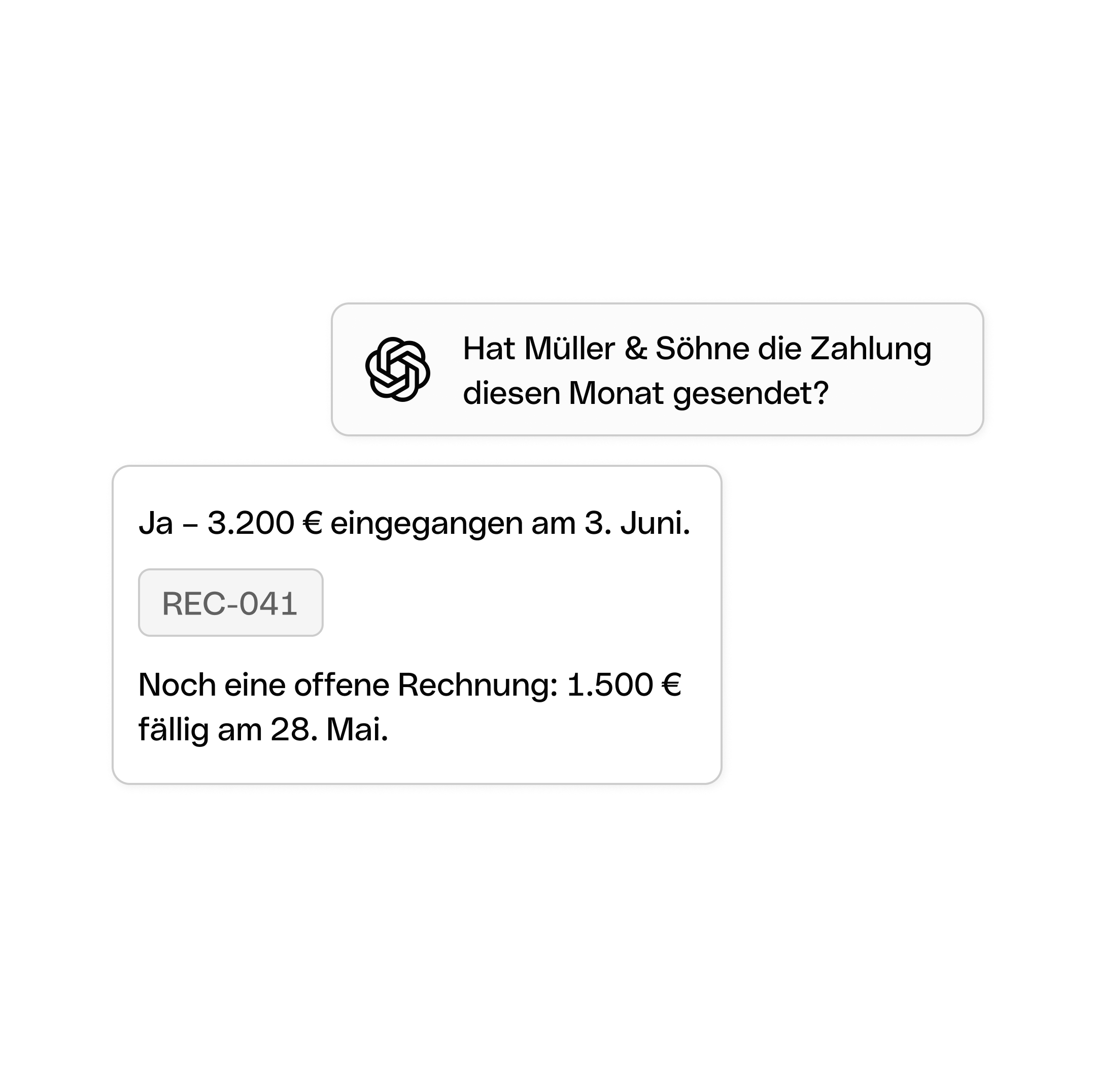 AI ChatGPT Rechnungszahlung