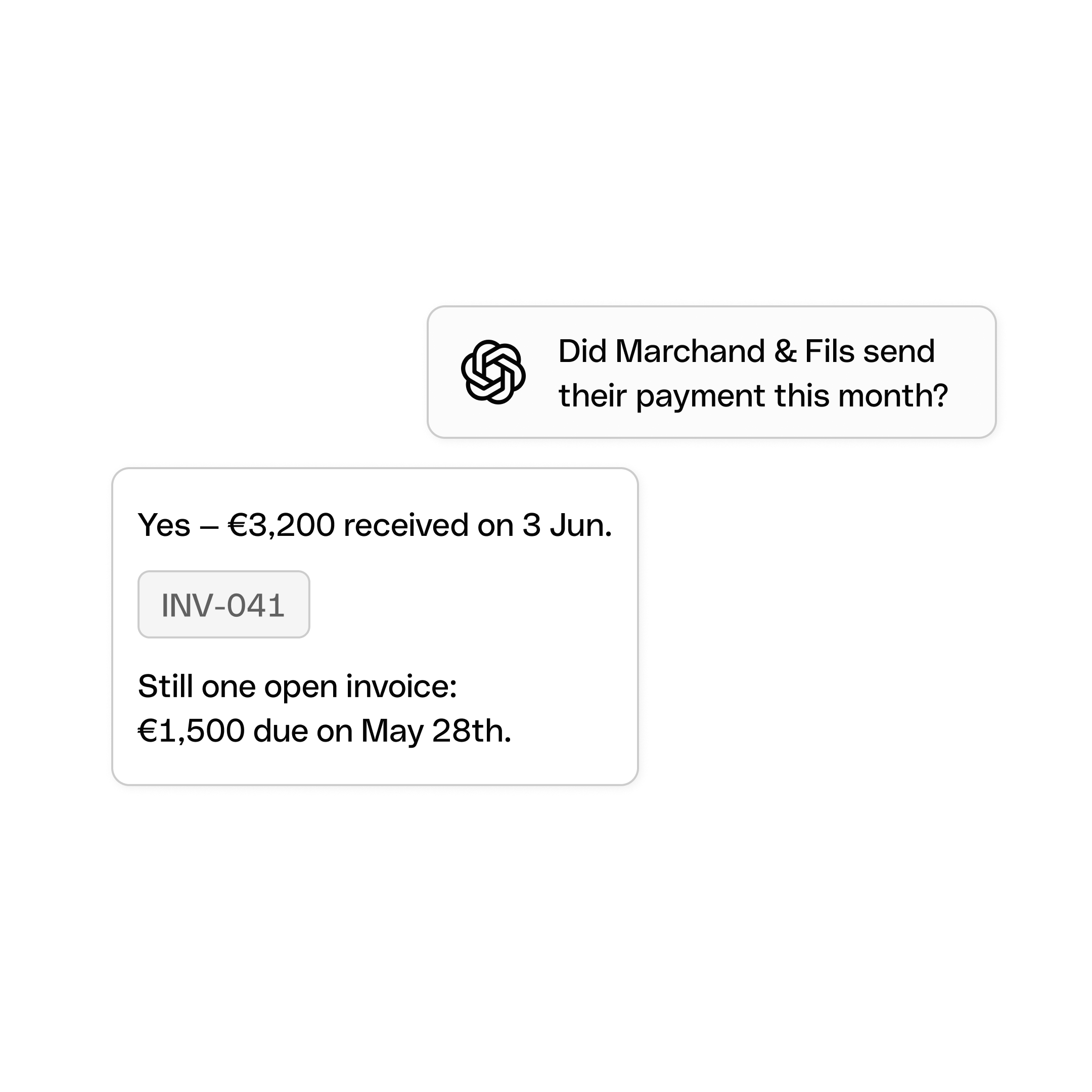 AI ChatGPT Invoice payment