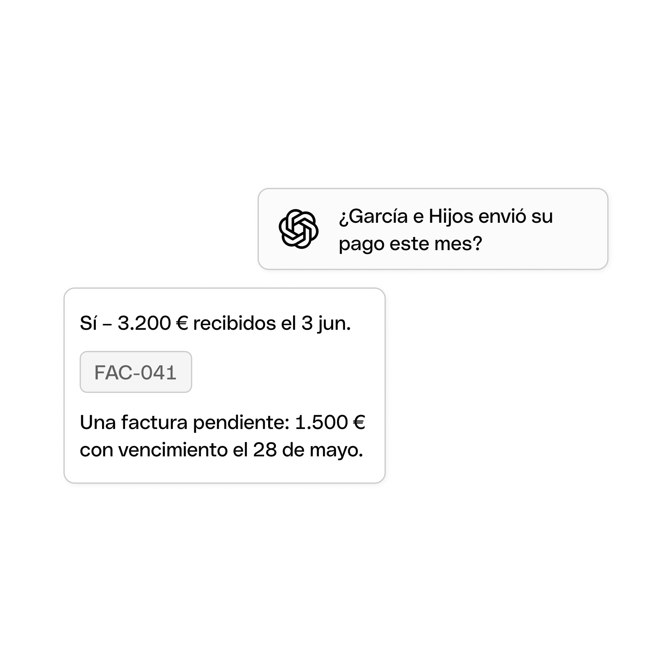 Pago de facturas con IA ChatGPT