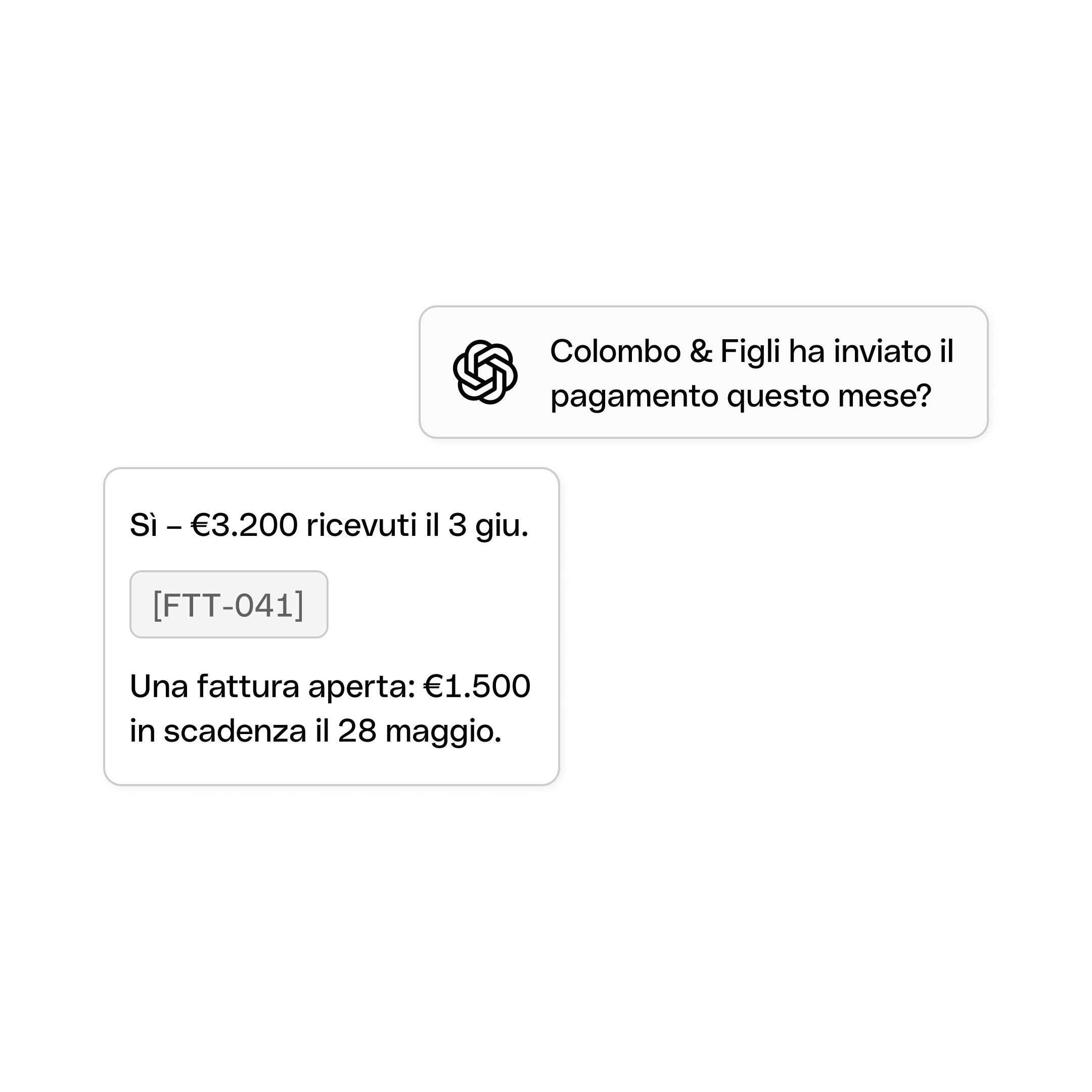 Pagamento fattura AI ChatGPT