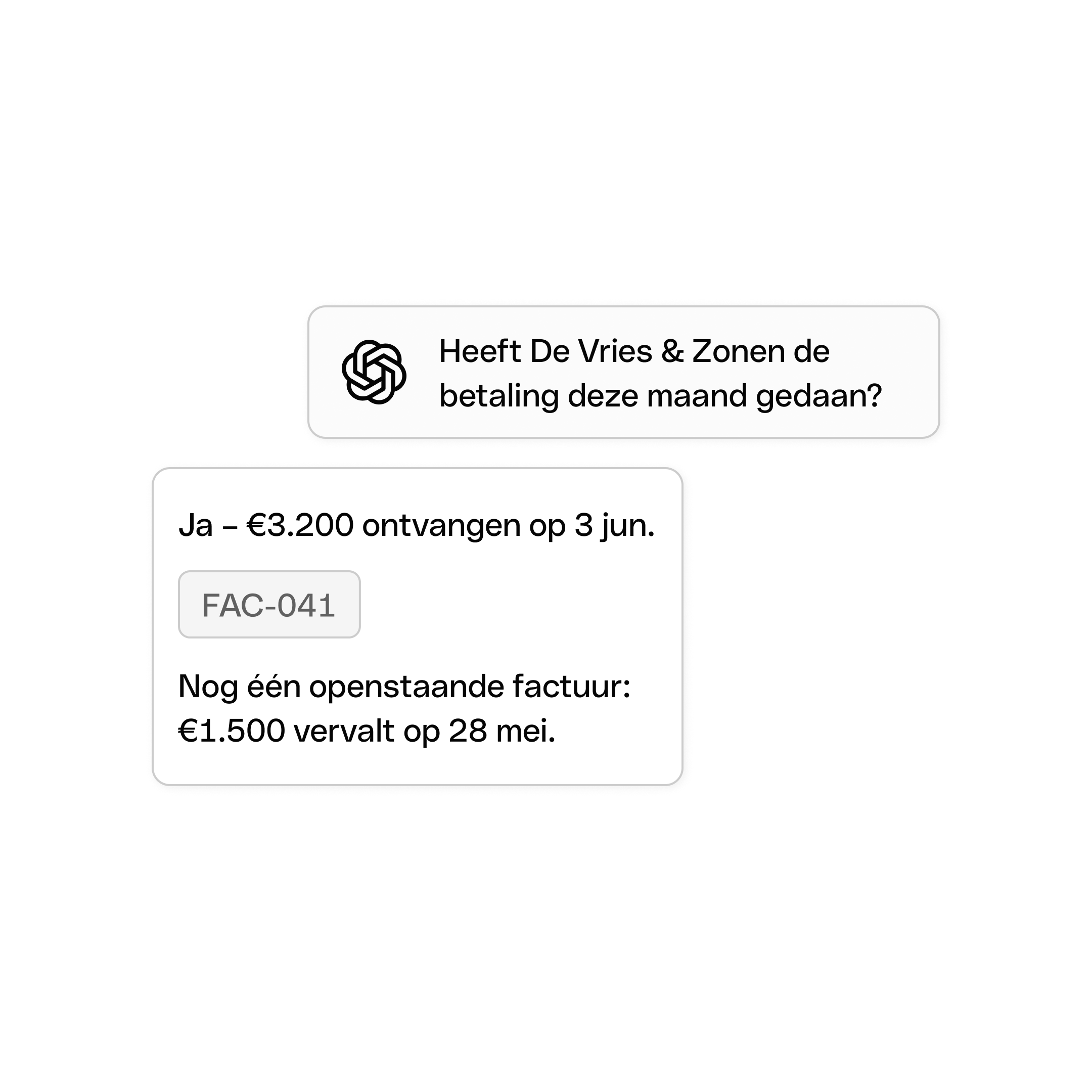 AI ChatGPT Invoice payment