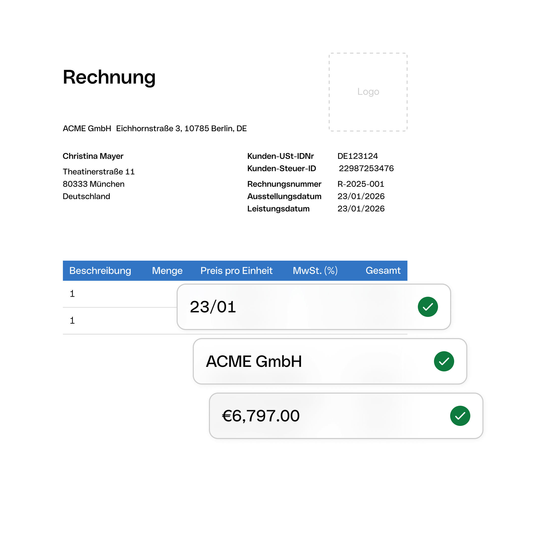 Rechnungen per OCR scannen