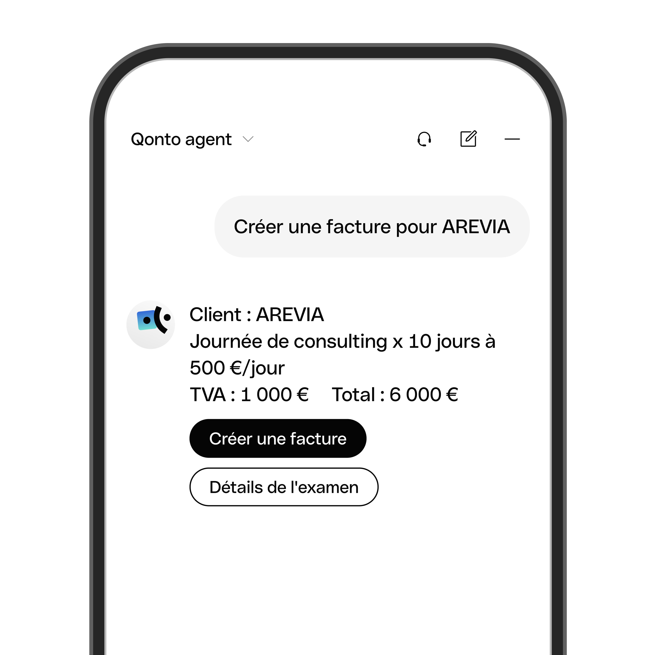Créer une facture Agent IA Opérateur