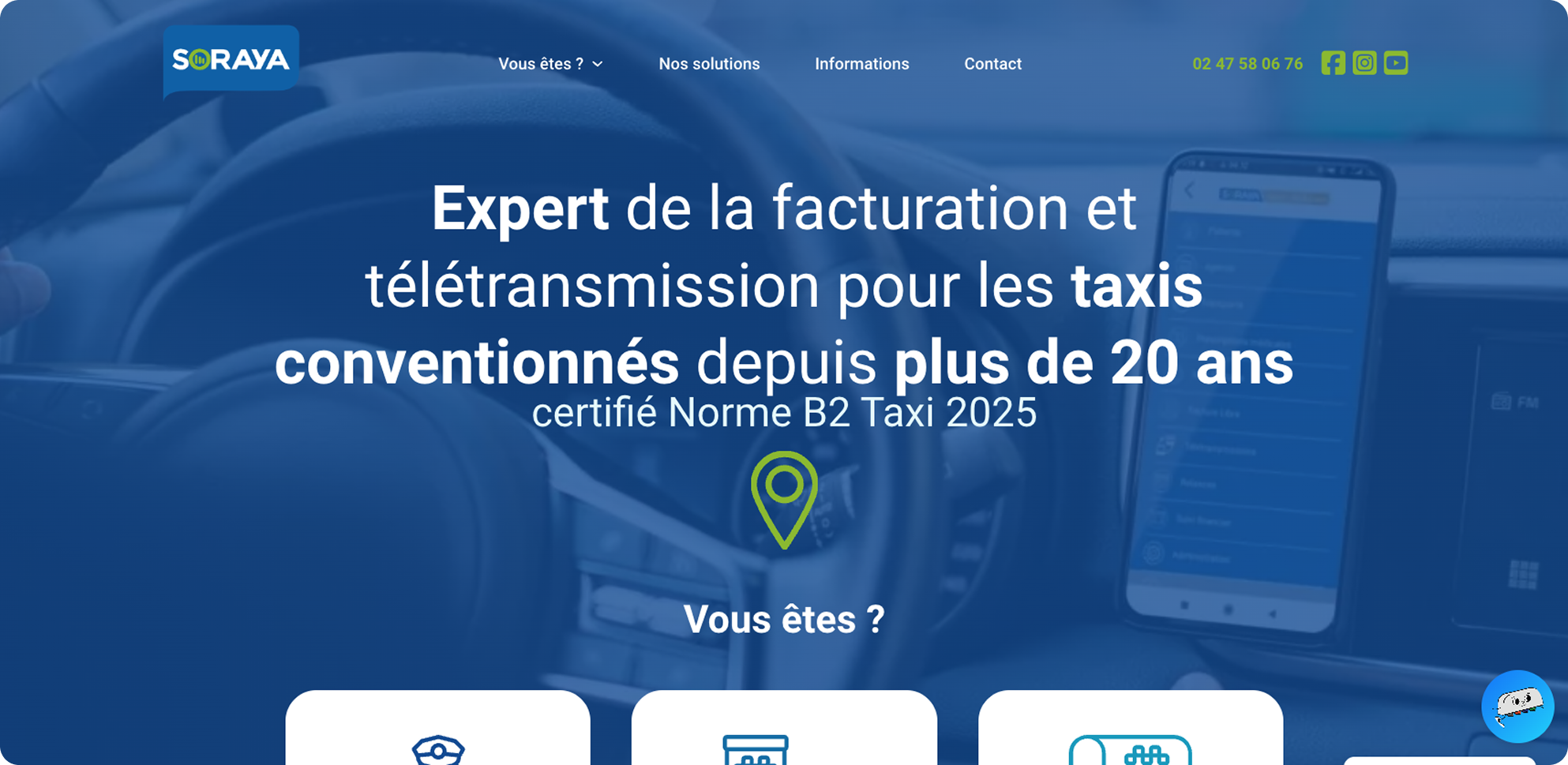 En-tête de la page de facturation Soraya